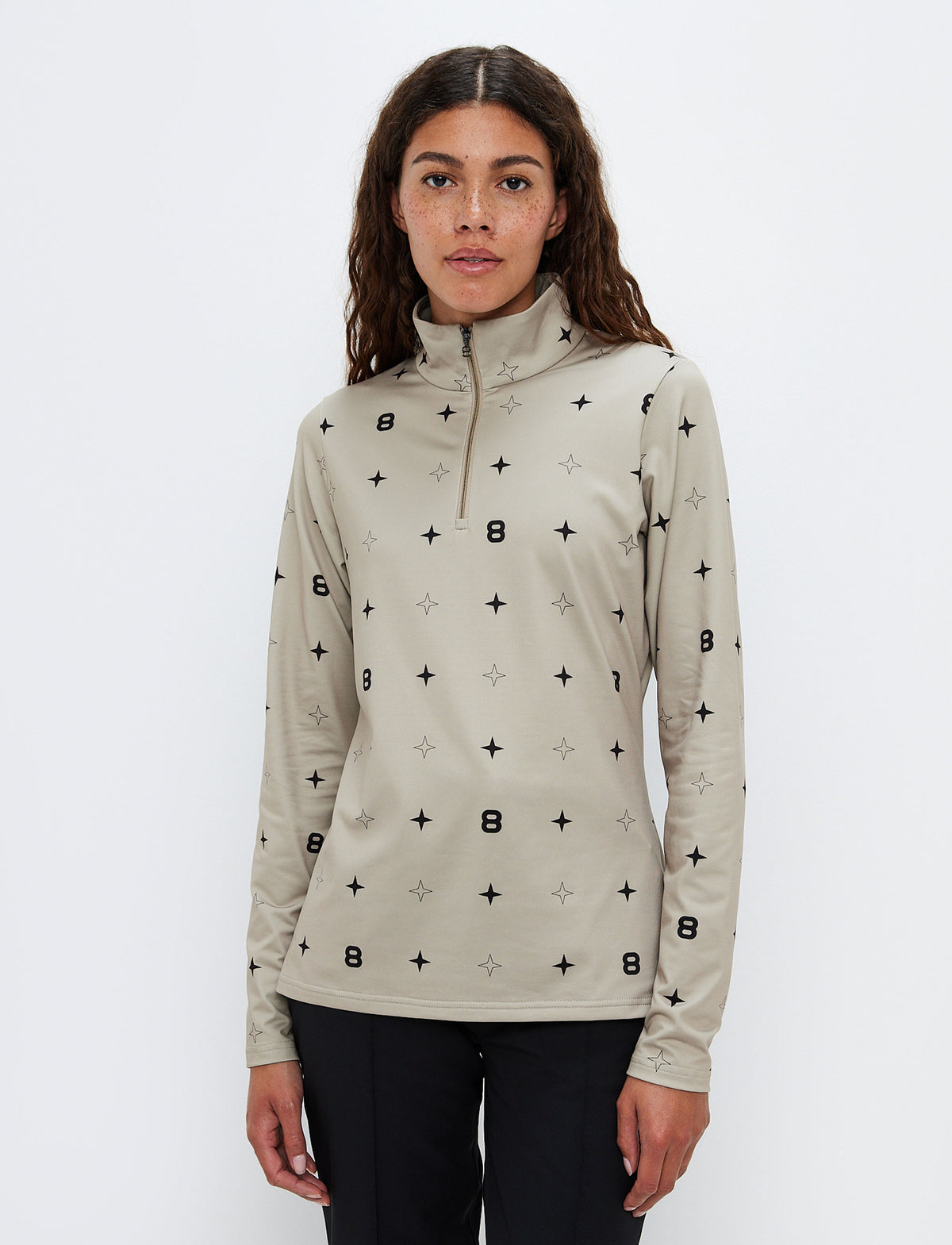 8848 Star 1/4 Zip Pully | Lt Beige