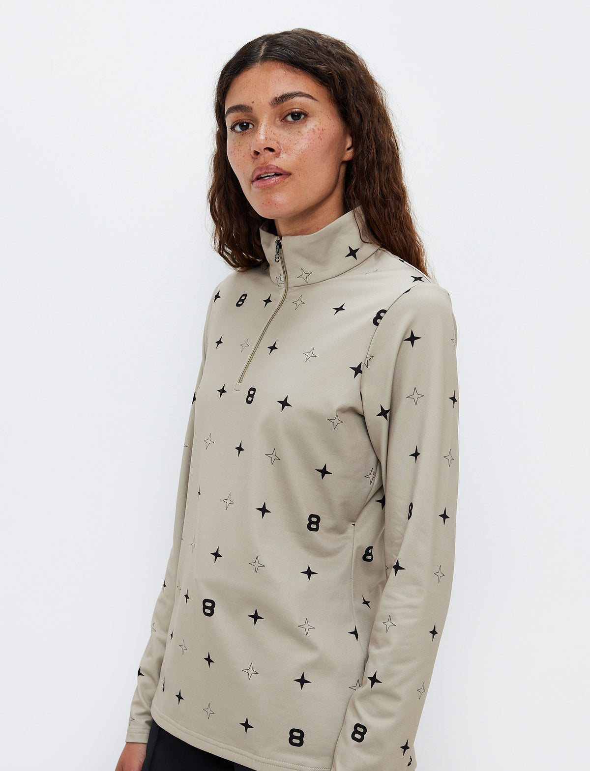8848 Star 1/4 Zip Pullover | Lt Beige