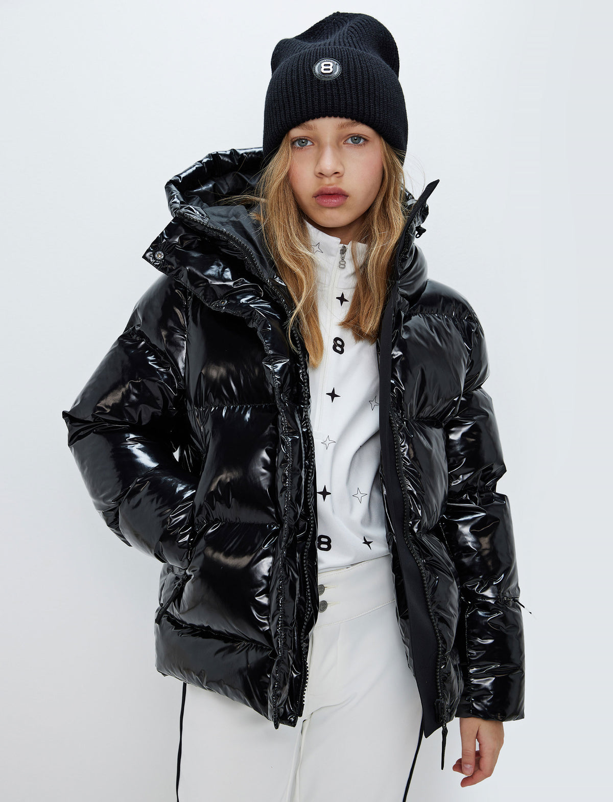 Saga Ski Jacket | Black Glossy