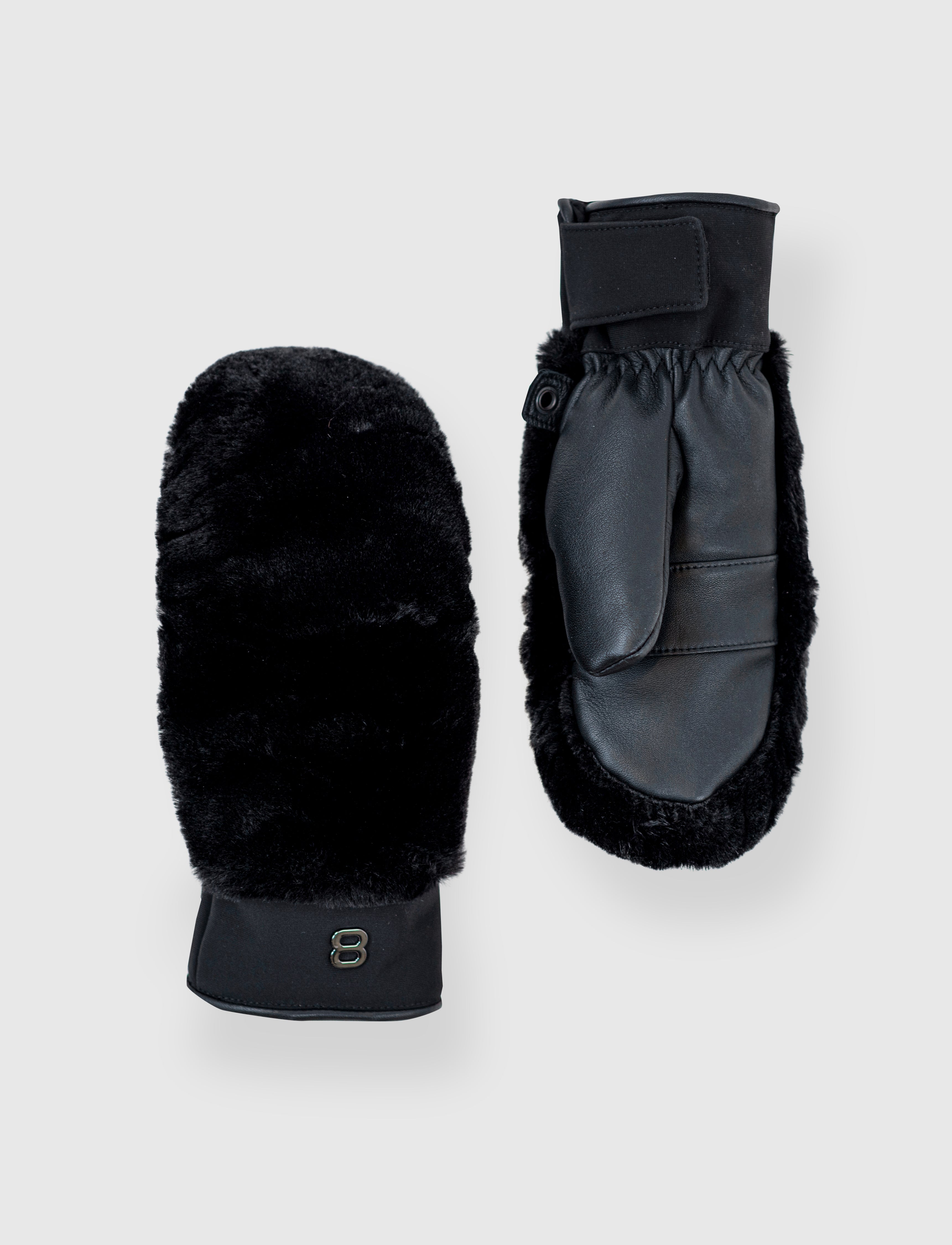 Fluffy 8 Mitten | Black