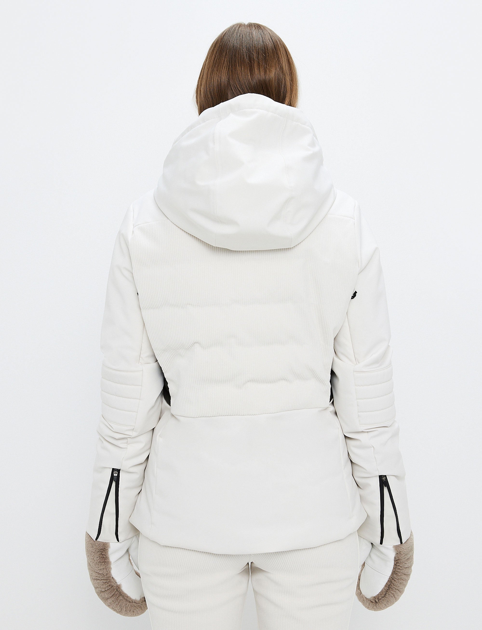 Clarice Cord Ski Jacket - Winter White