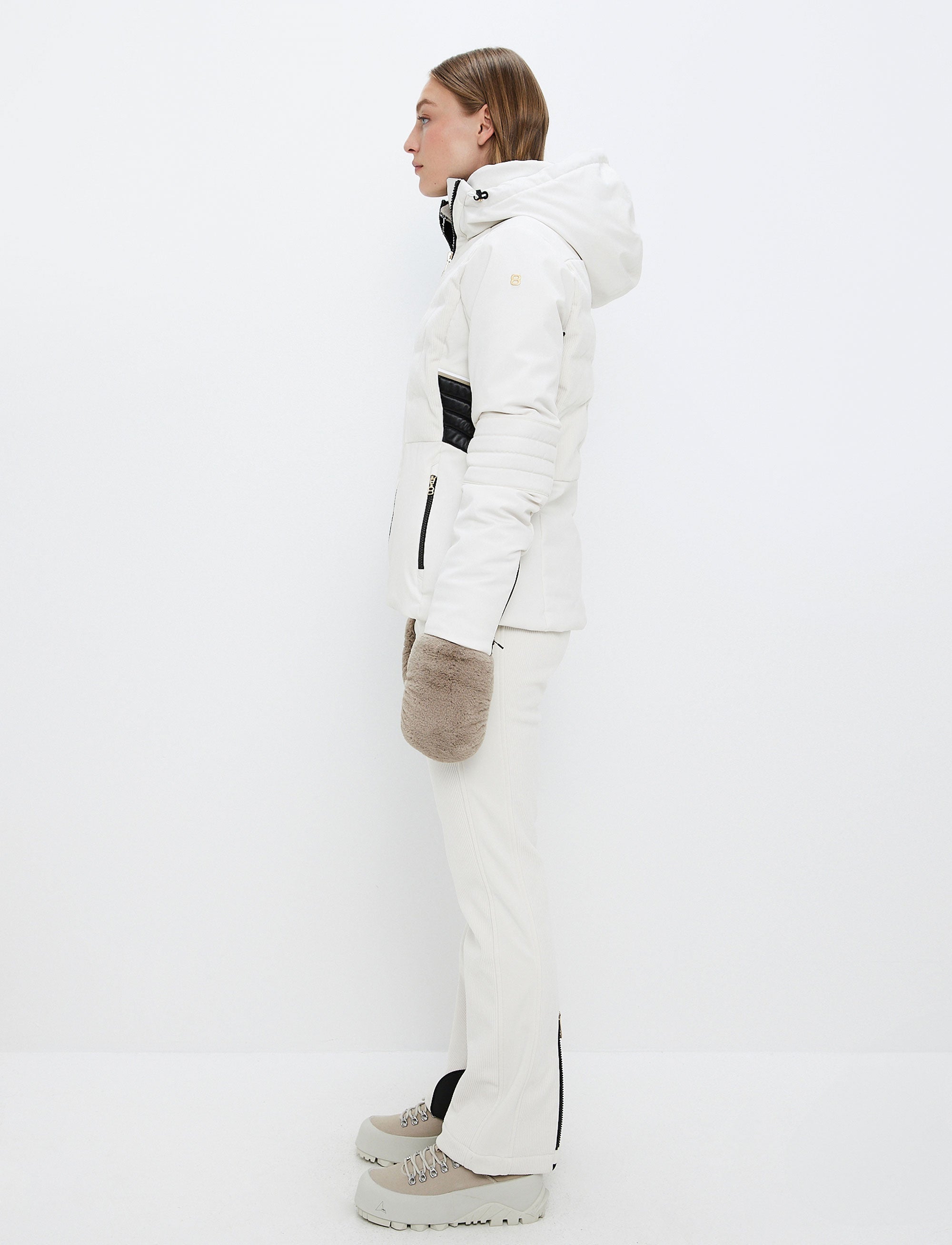 Clarice Cord Ski Jacket - Winter White