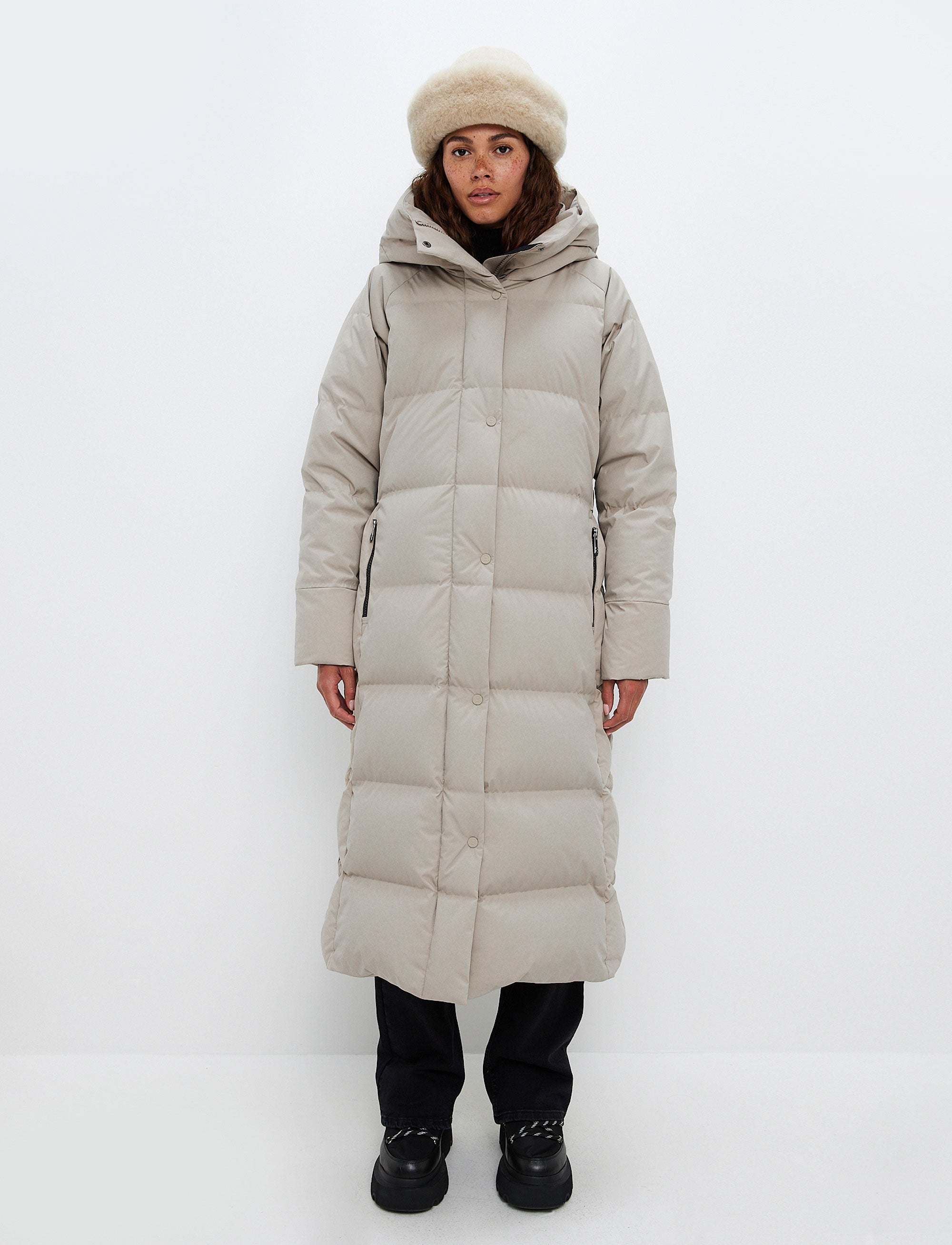 Ruth Down Coat - Lt Beige
