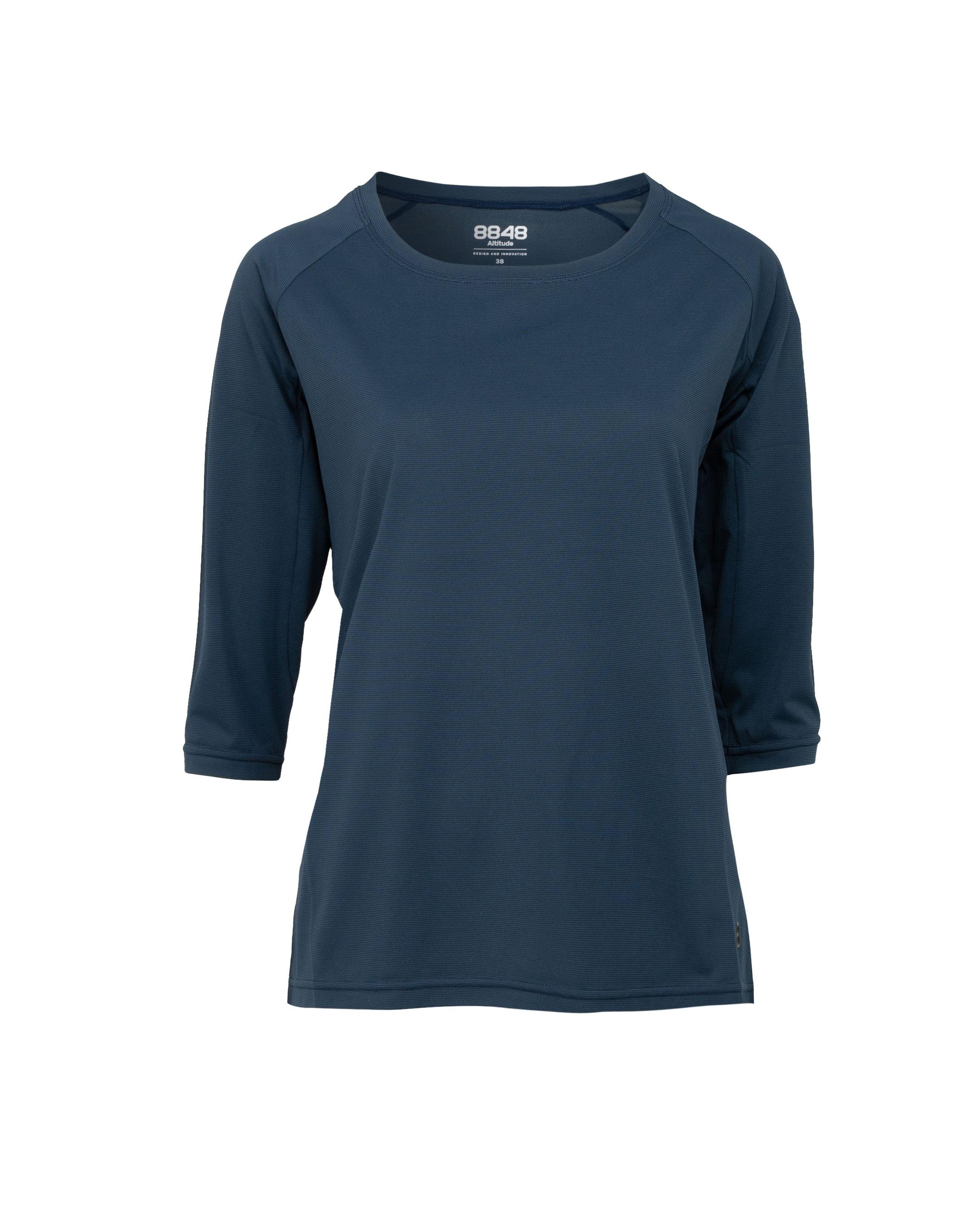 Dandilon W Tee Navy - Dunkelblaues längeres T-Shirt Damen