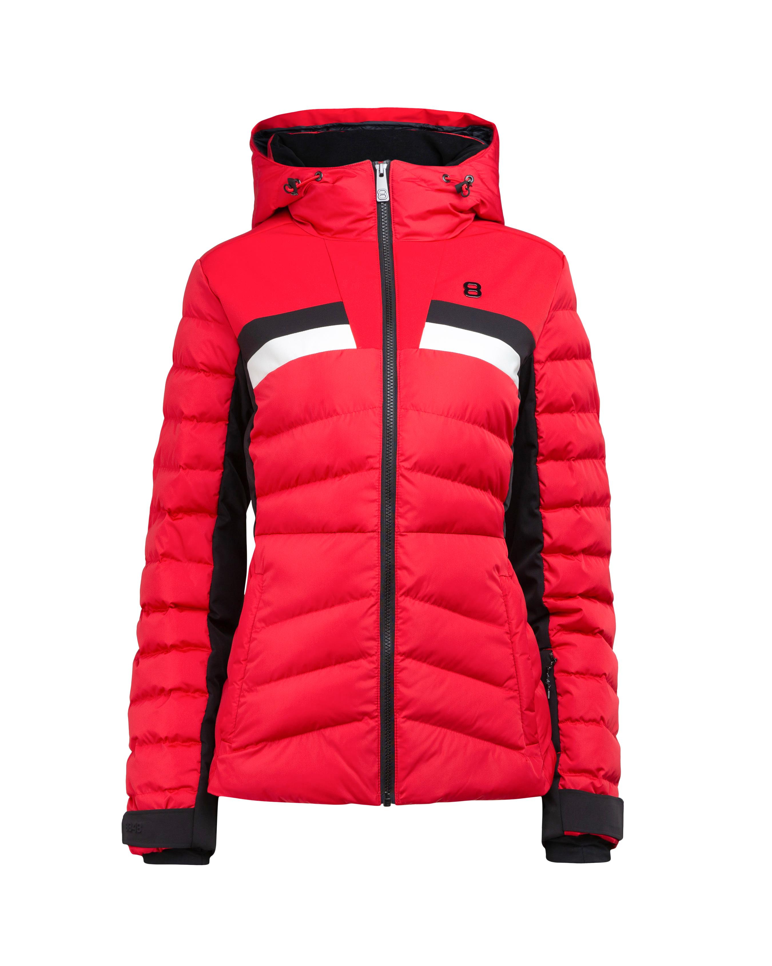 Lucia W Jacket Red - Rote Ski Jacke Damen