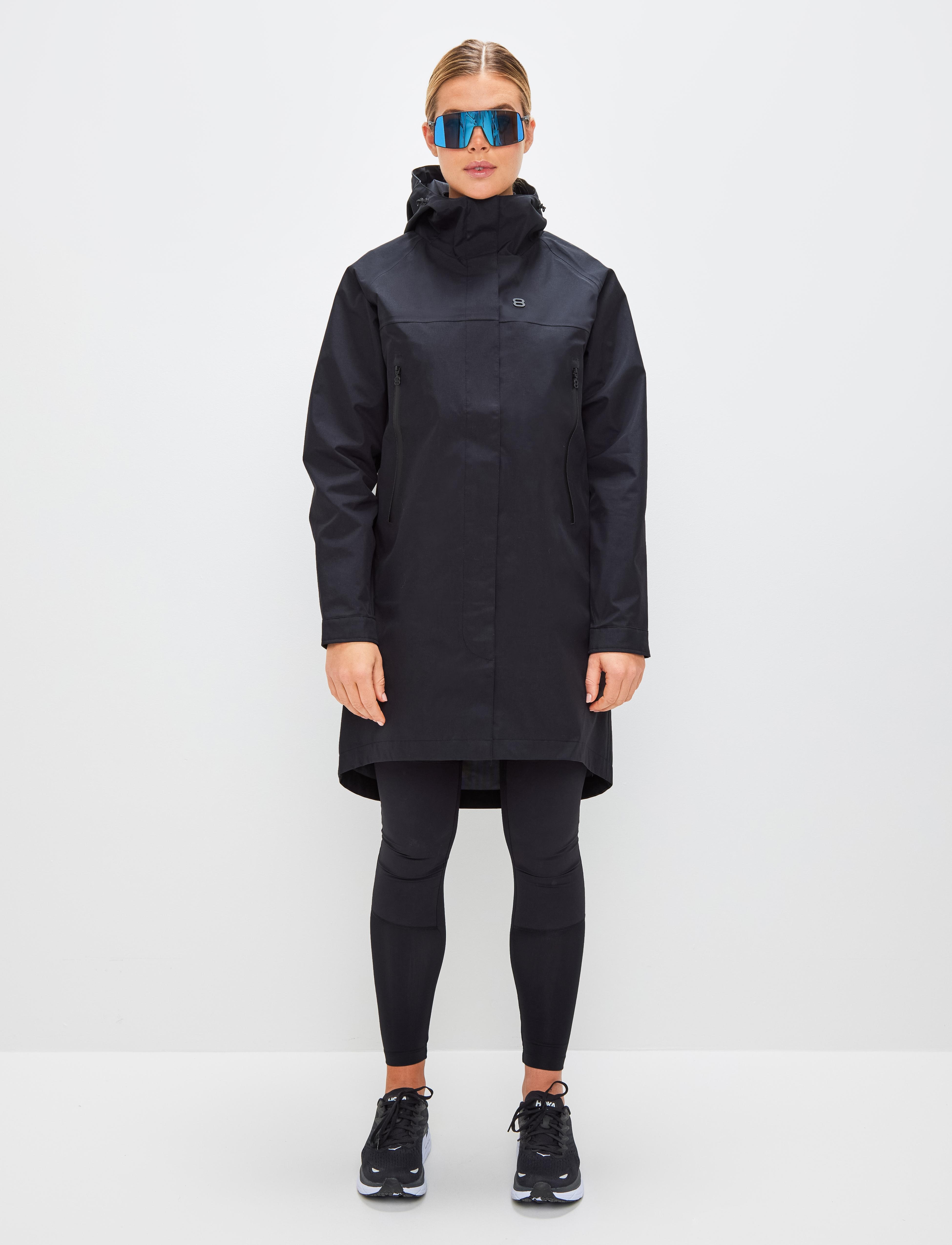 Losan 2.0 W Coat Black - Black long shell jacket women