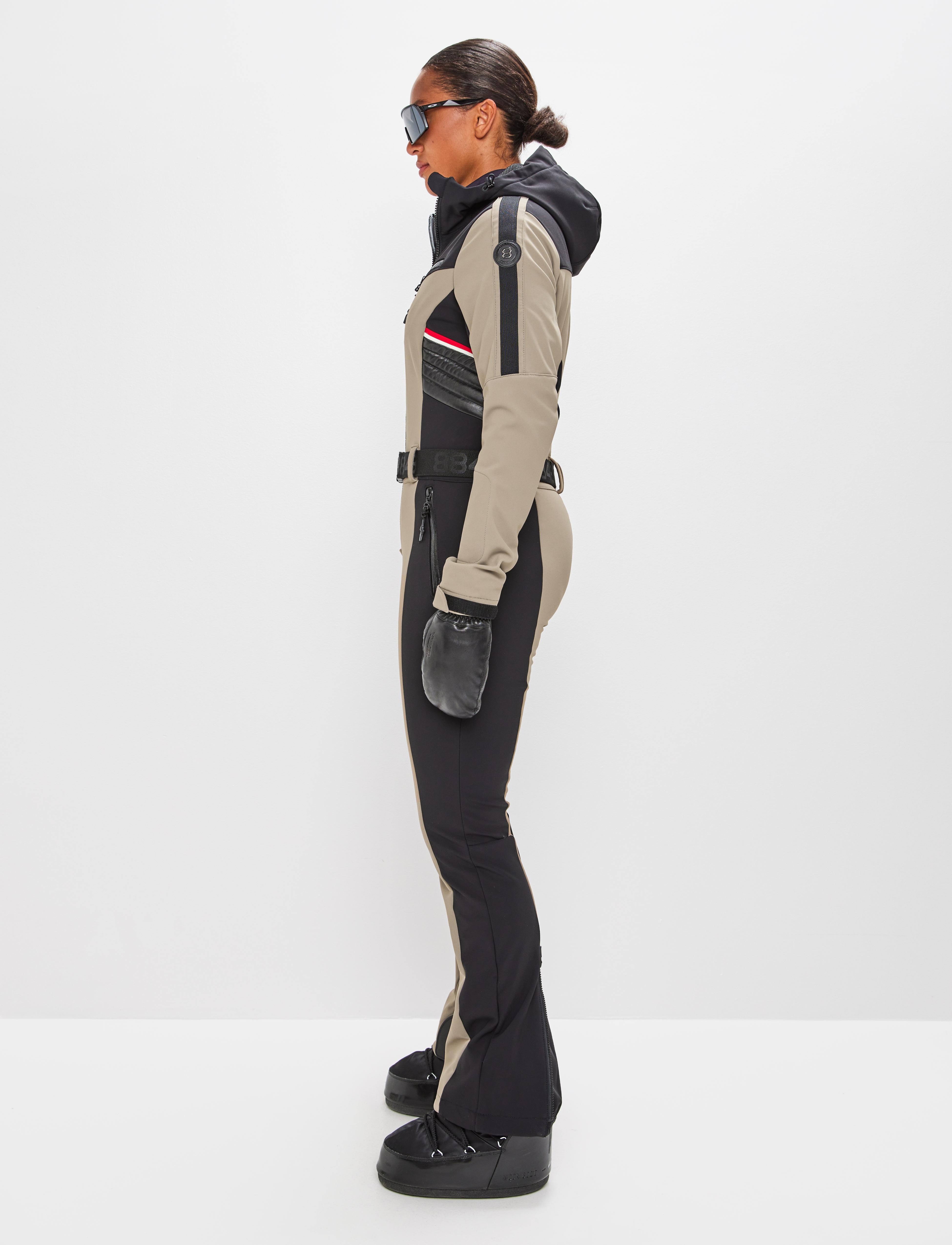 Lara W Ski Suit Blanc - Beige Ski Anzug Damen