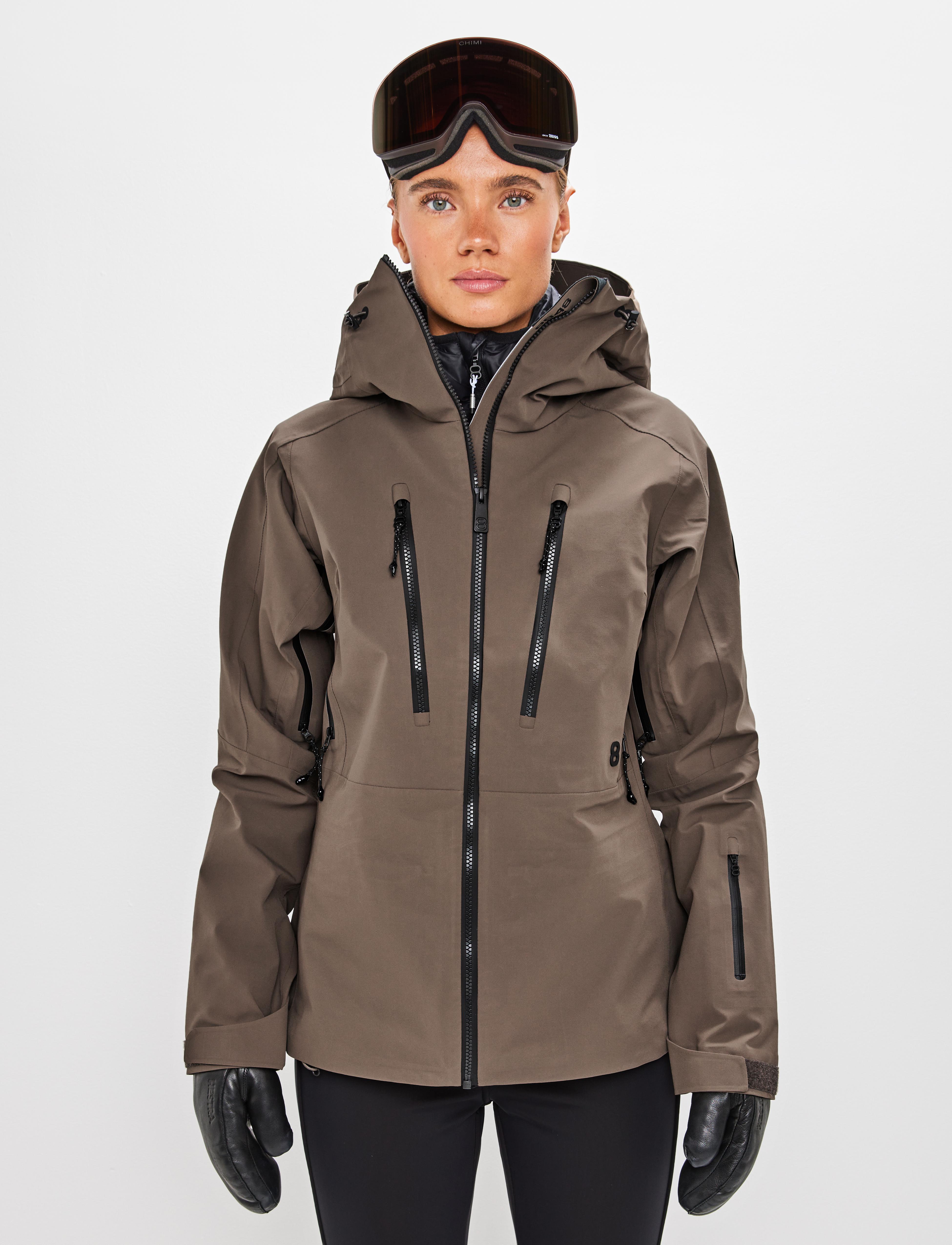 Pow W 2.0 Jacket Pale Brown - Braun Ski Jacke Damen