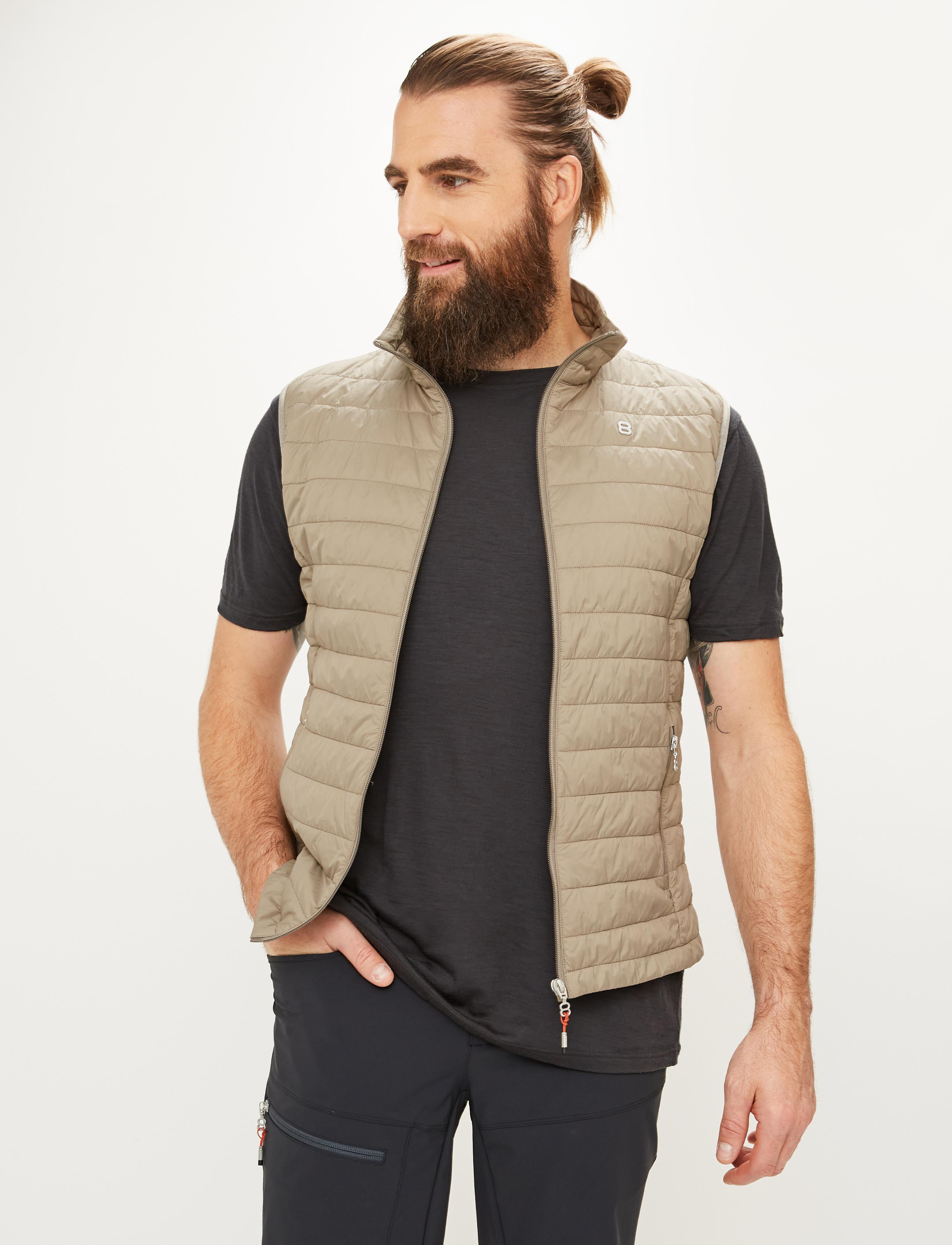 Nova Hybrid Vest Fallen Rock - Beige lightweight vest men