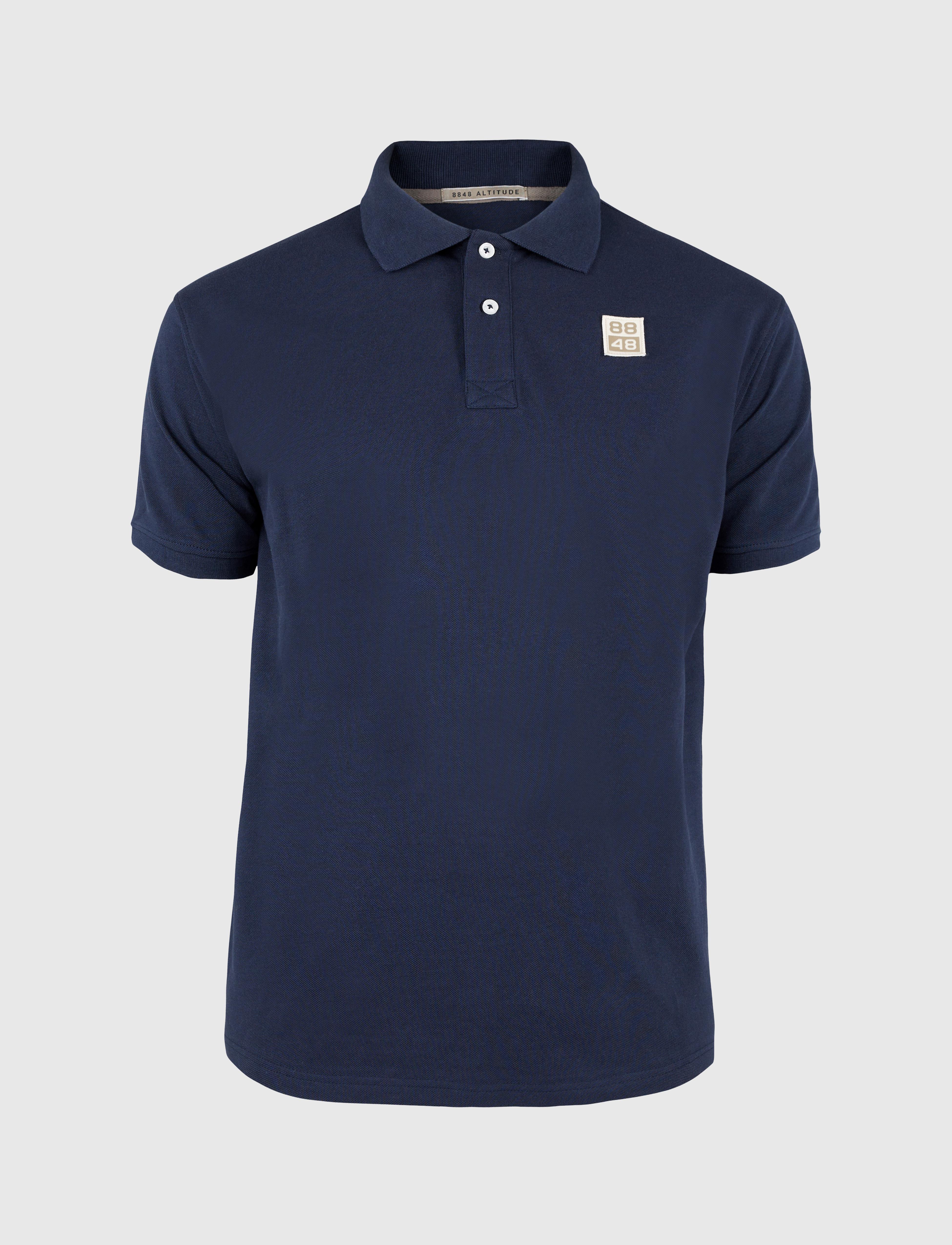 88 Logo Polo Shirt Navy - Marinblå piké herr