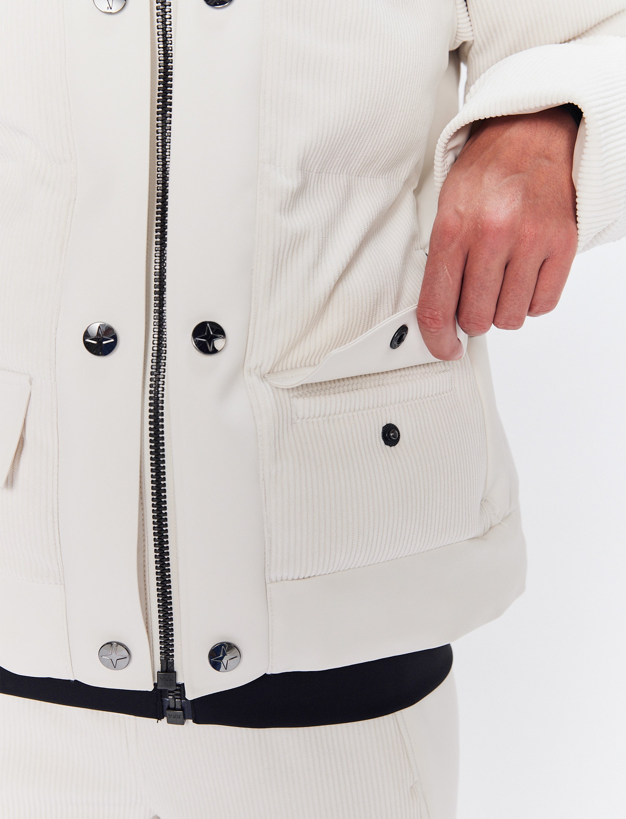Harlow Cord Jacket - Winter White