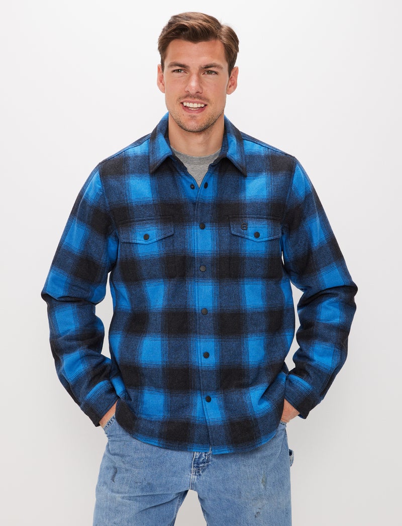 Telluride Wool Overshirt - Blue