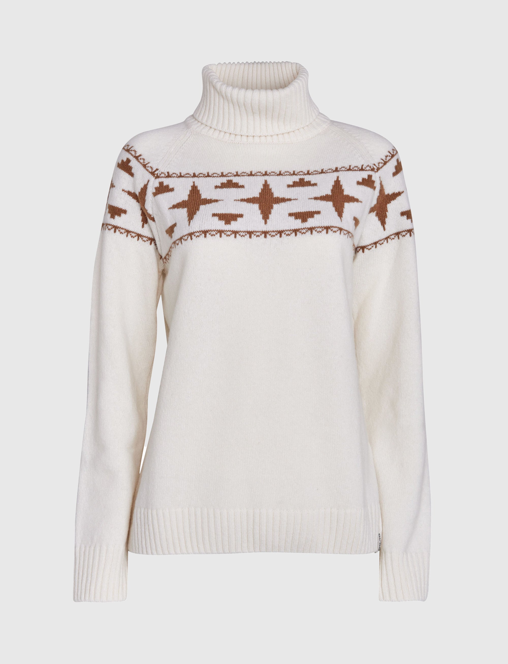 Sage W Wool Rollneck Sweat - Winter White