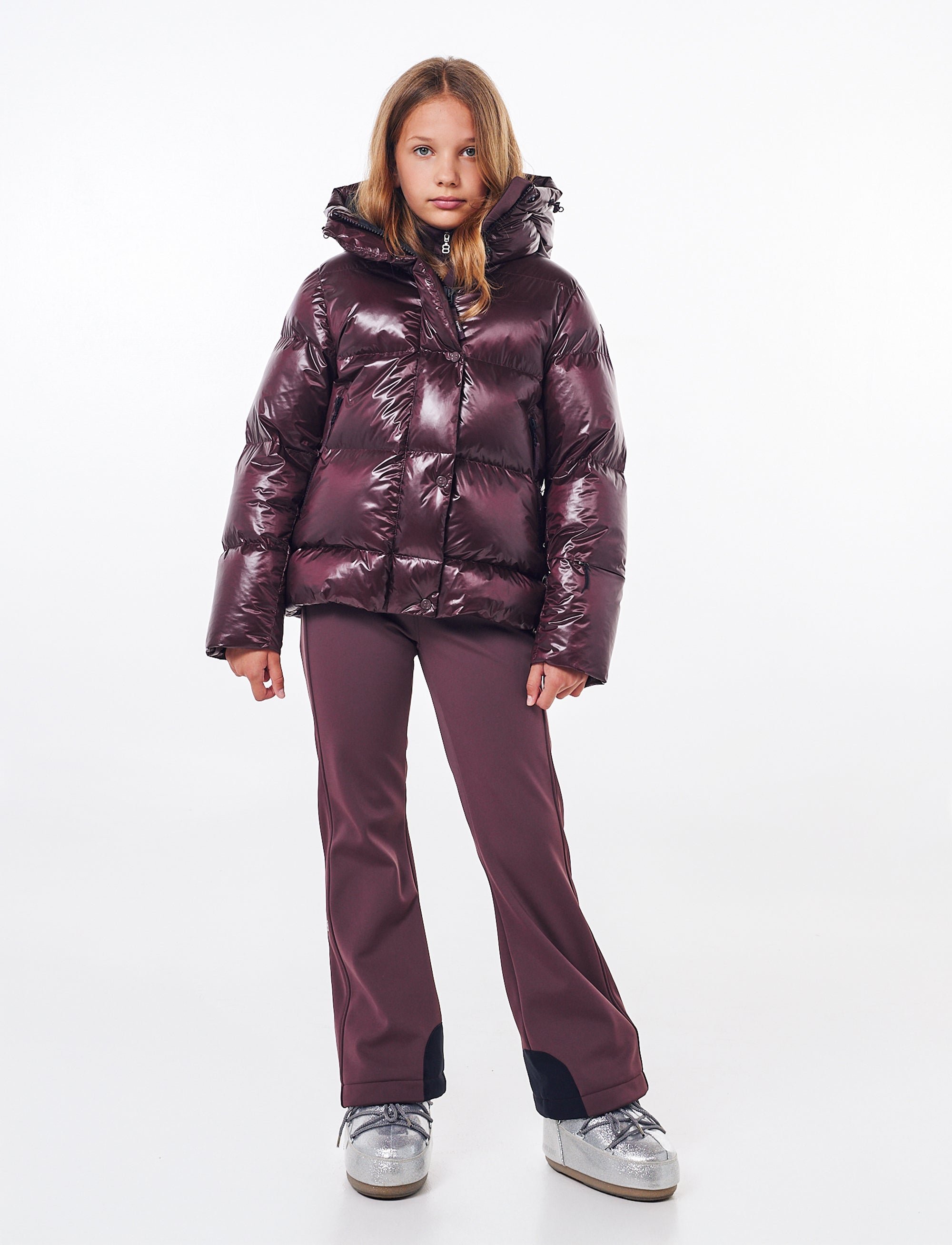 Saga Jr Ski Jacket - Dk Burgundy
