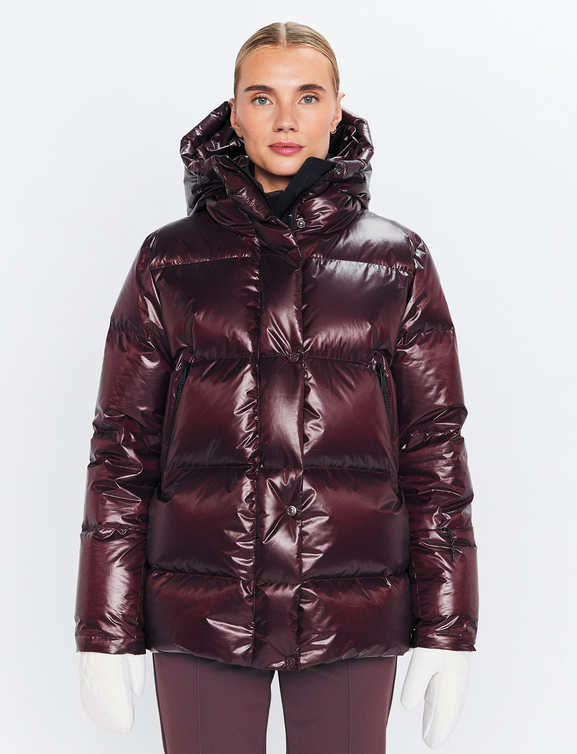 Sarah W Ski Down Jacket - Dk Burgundy