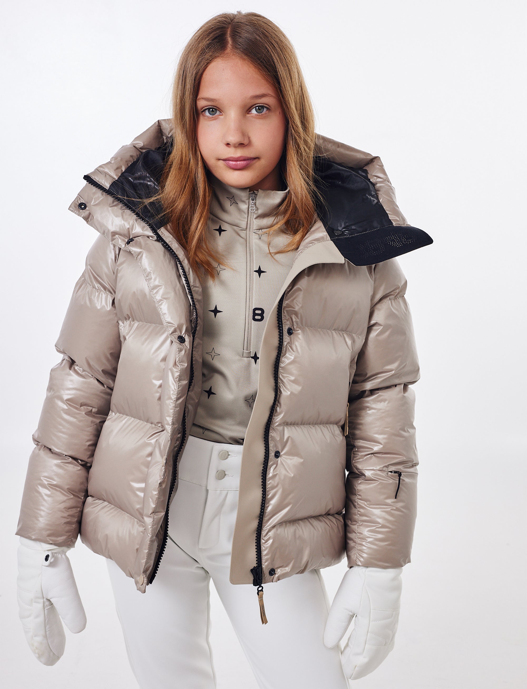 Saga Jr Ski Jacket - Lt Beige