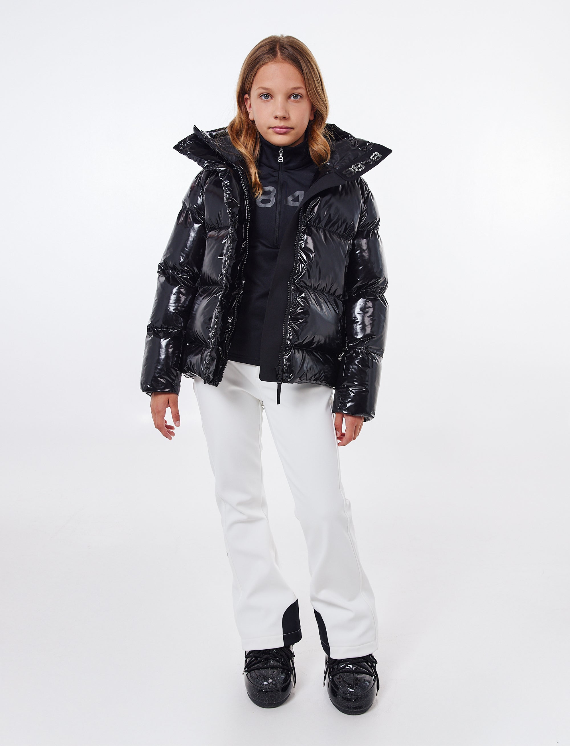 Saga Jr Ski Jacket - Black Glossy