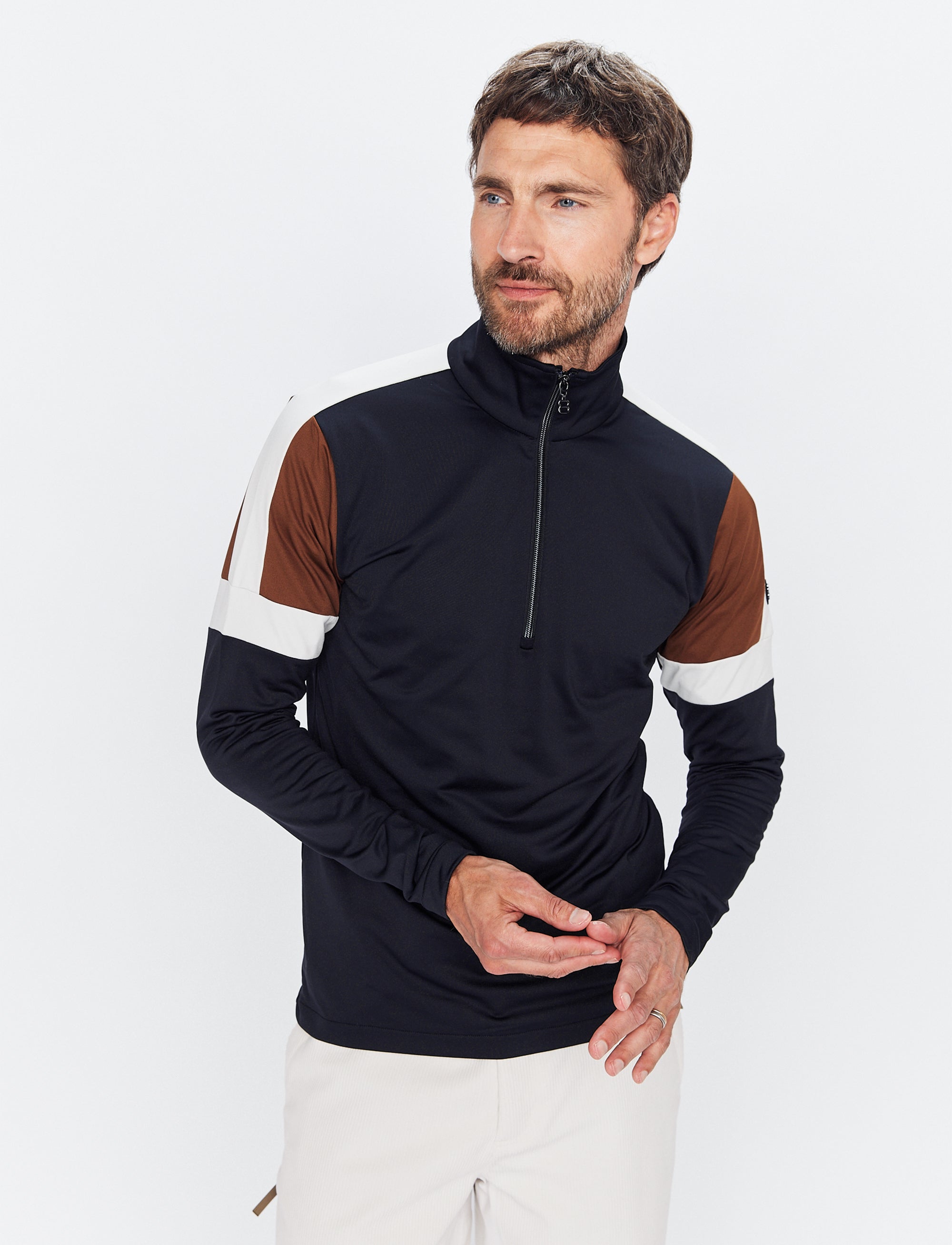 Tord M 1/2 zip - Black