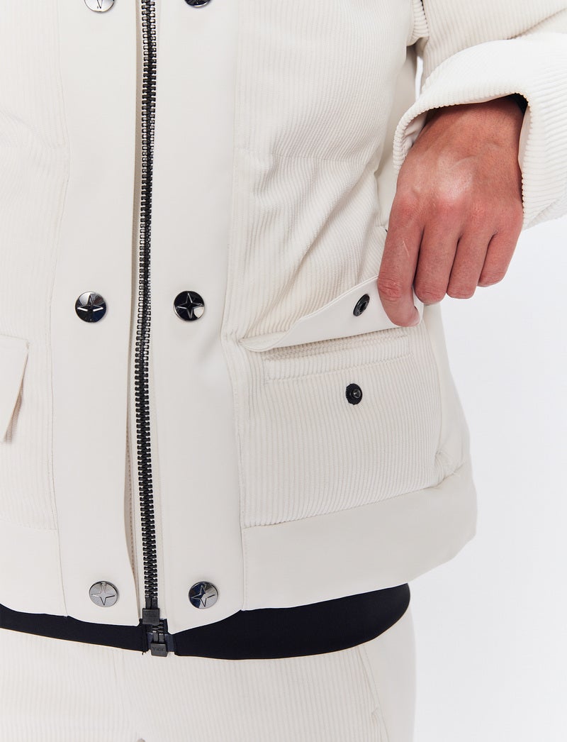 Harlow Cord Jacket - Winter White