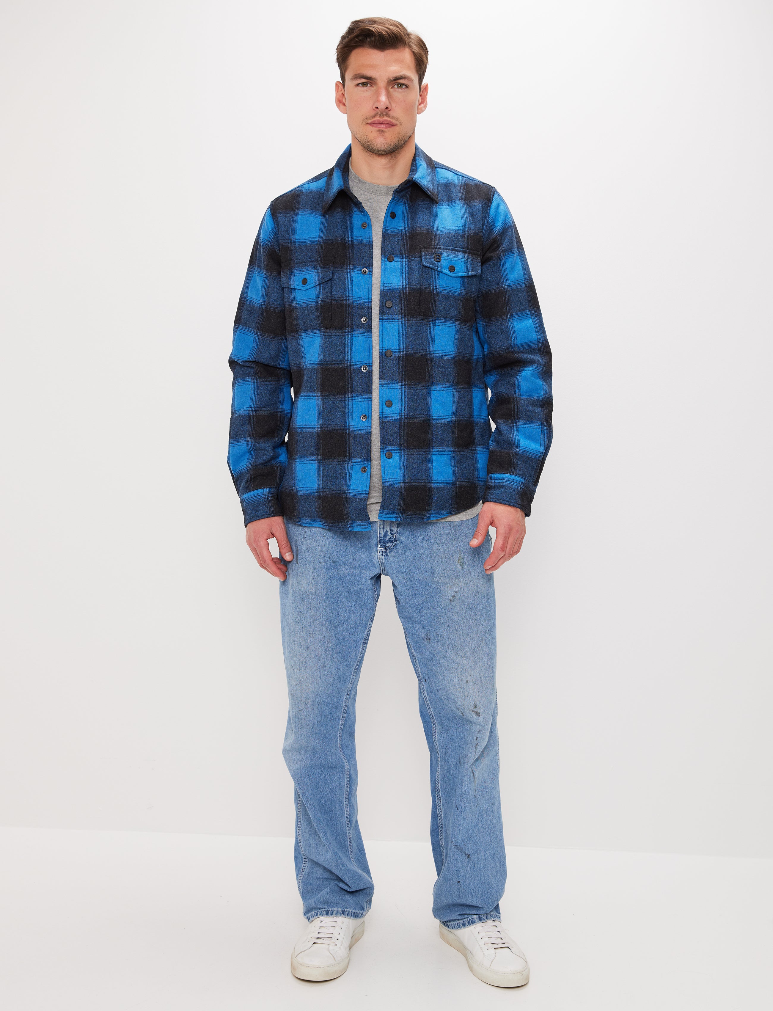 Telluride Wool Overshirt - Blue