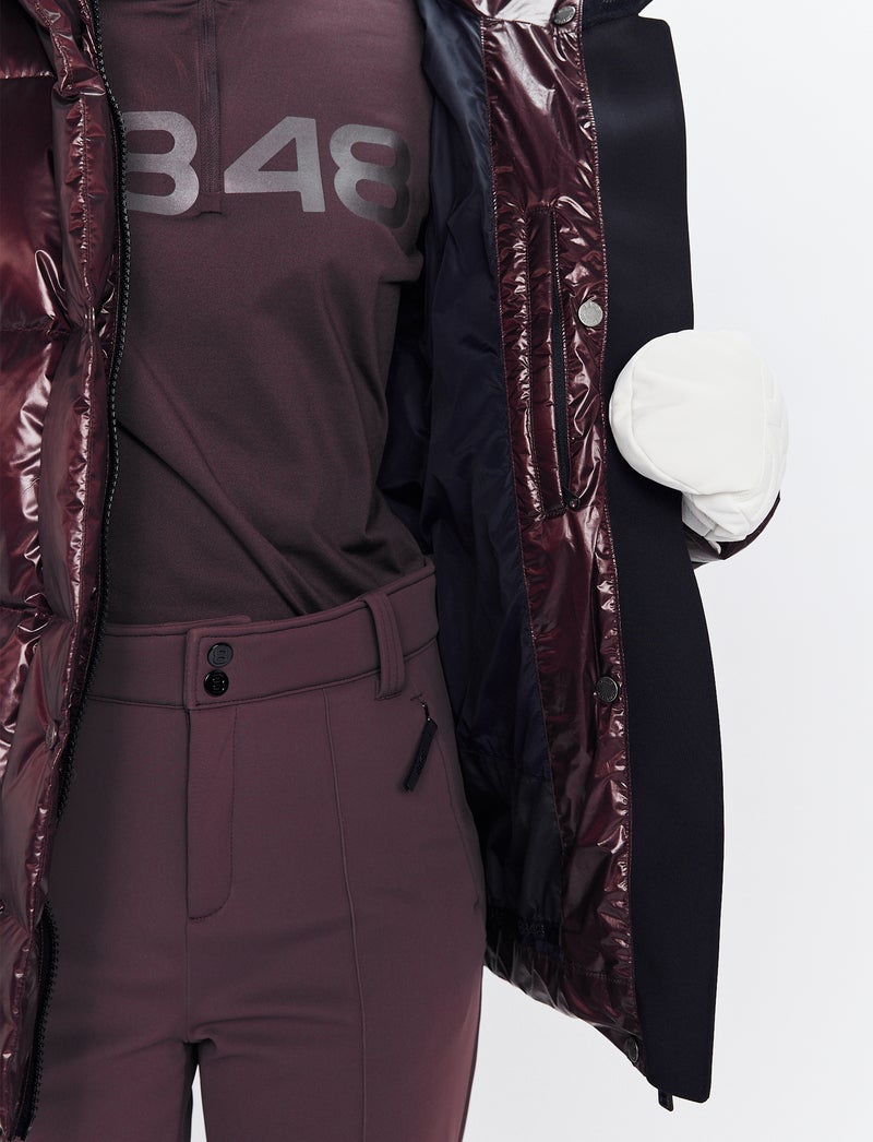 Sarah W Ski Down Jacket - Dk Burgundy