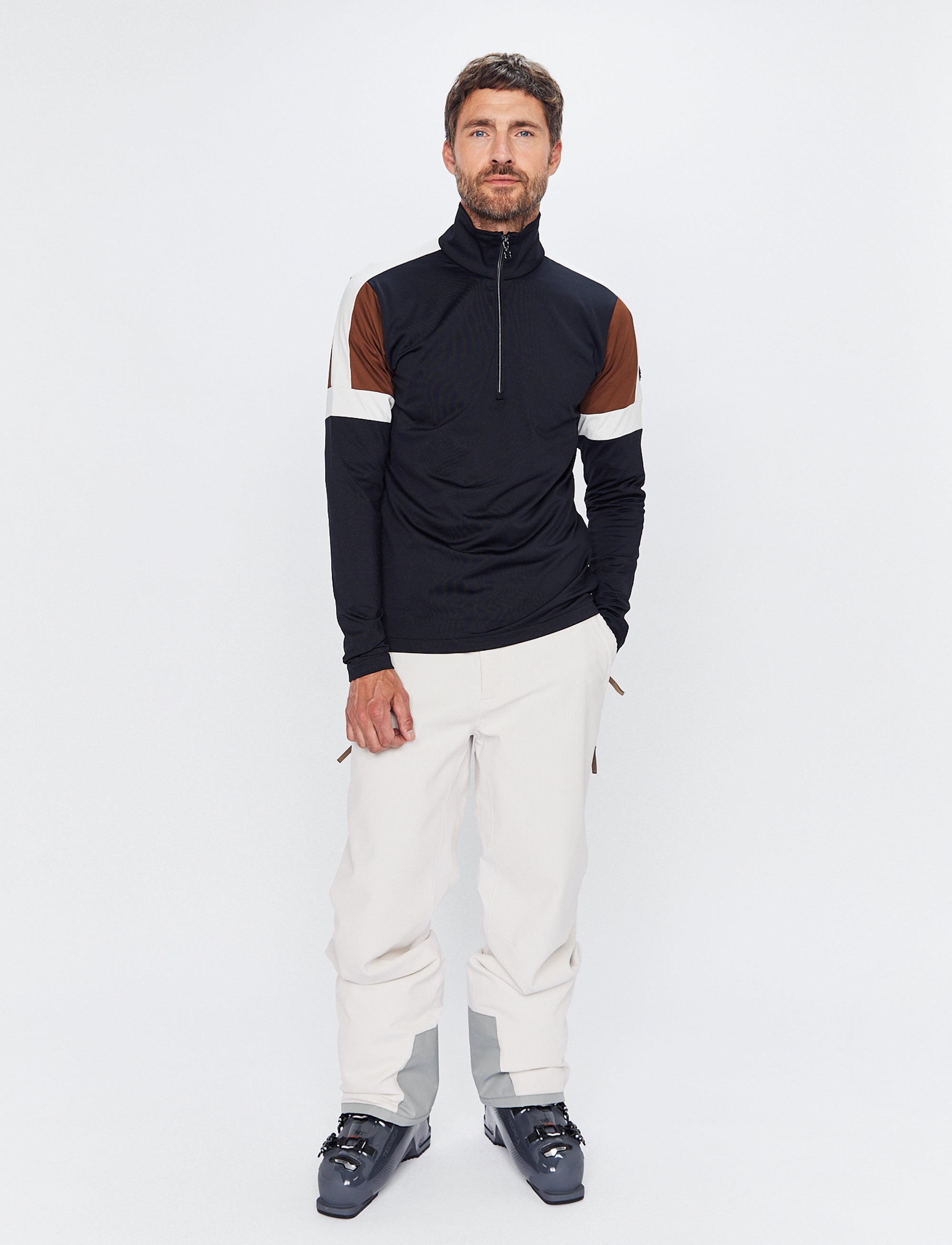 Tord M 1/2 zip - Black