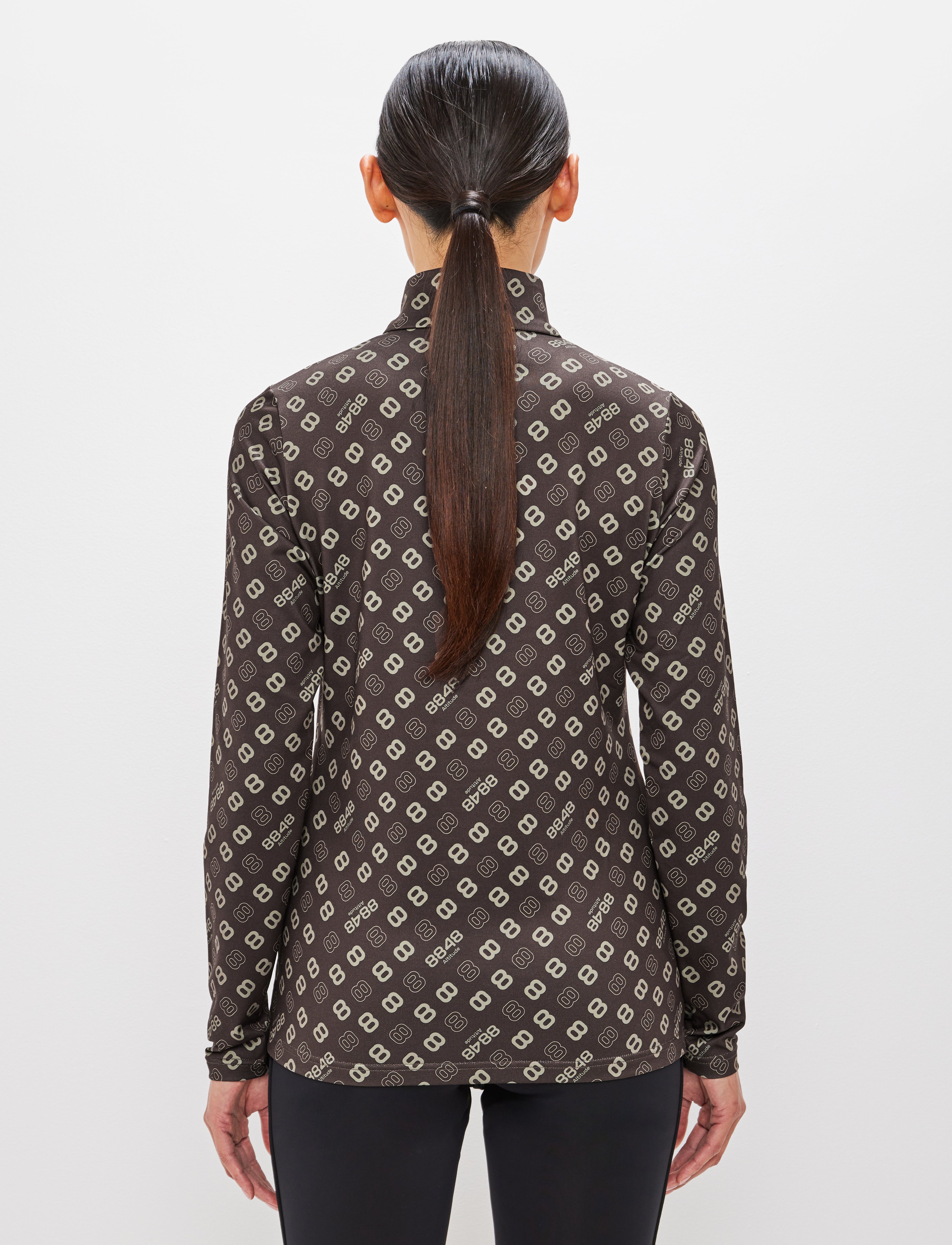 Monogram W 1/2 Zip - Coffea