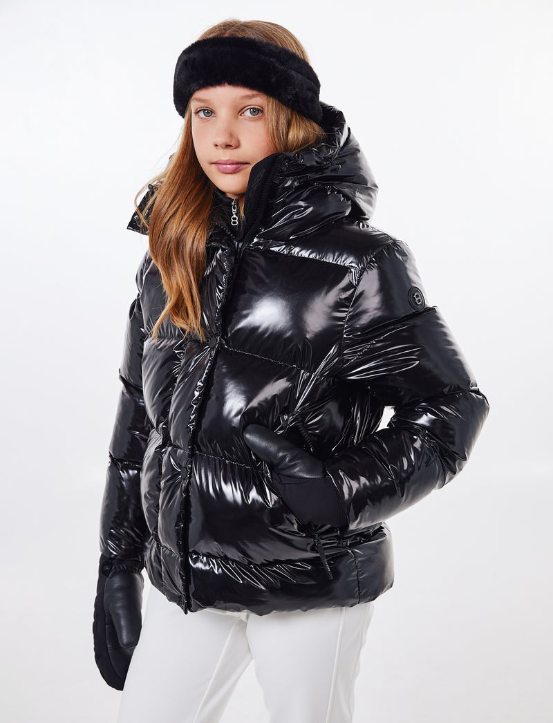 Saga Jr Ski Jacket - Black Glossy