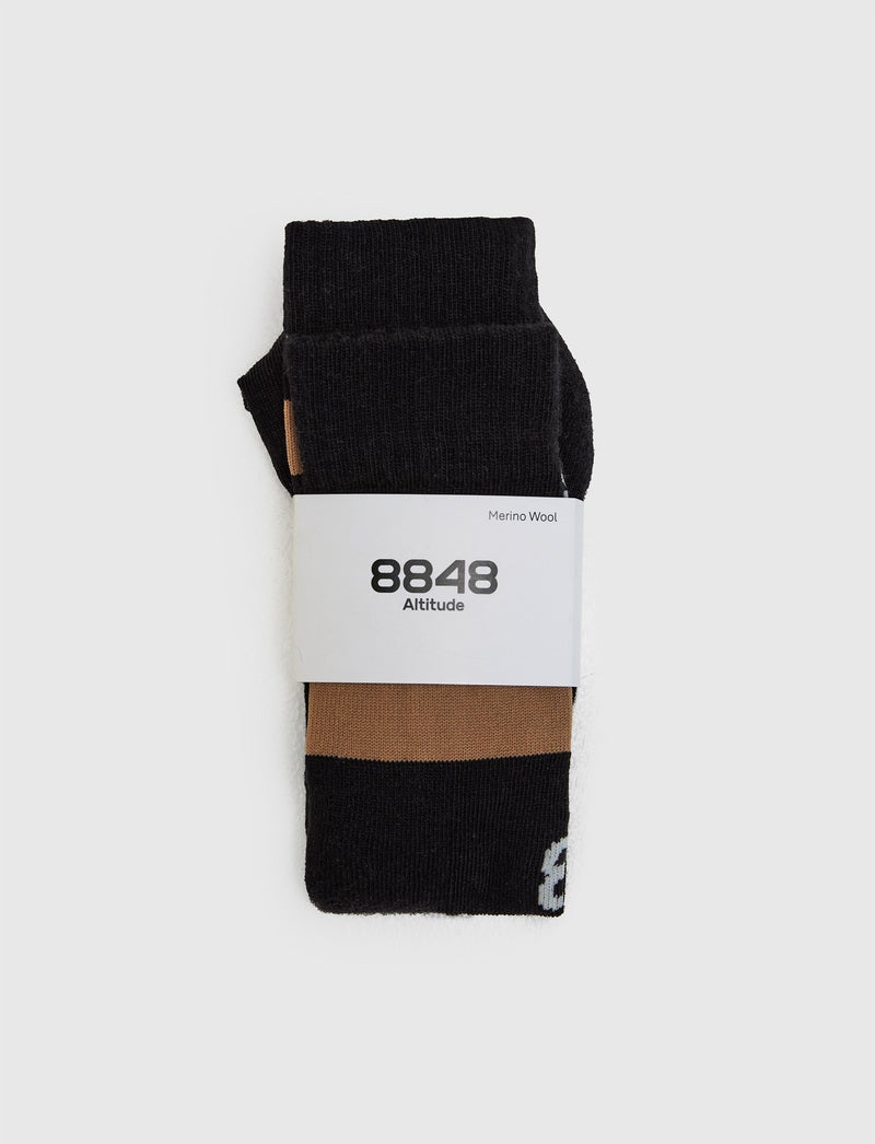 Stripe Ski Sock - Black