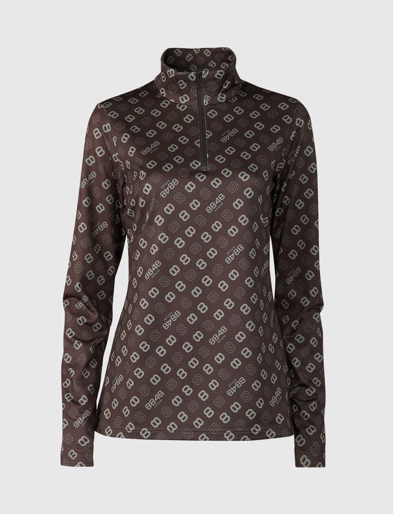 Monogram W 1/2 Zip - Coffea