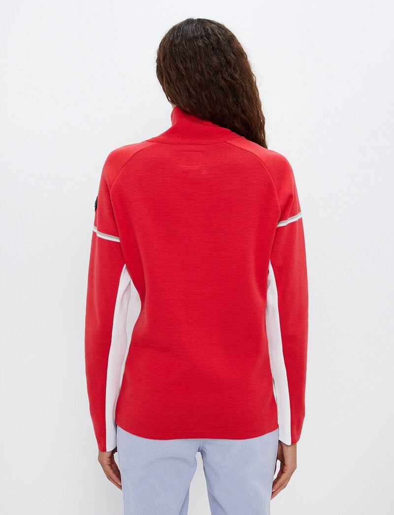 Ember W Merino Sweat - Poinsetta Red