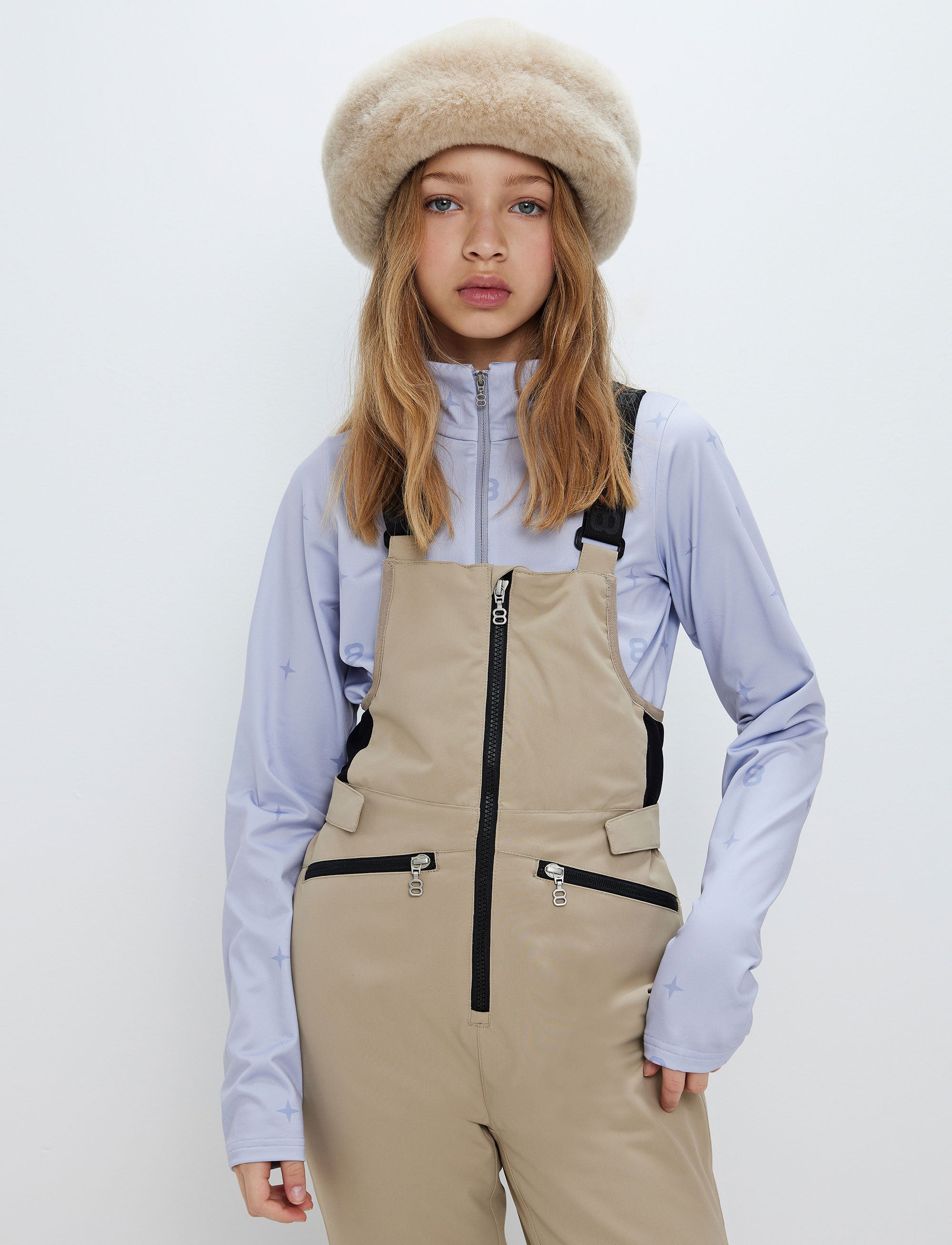 Ella  Bib Pants - Lt Fallen Rock