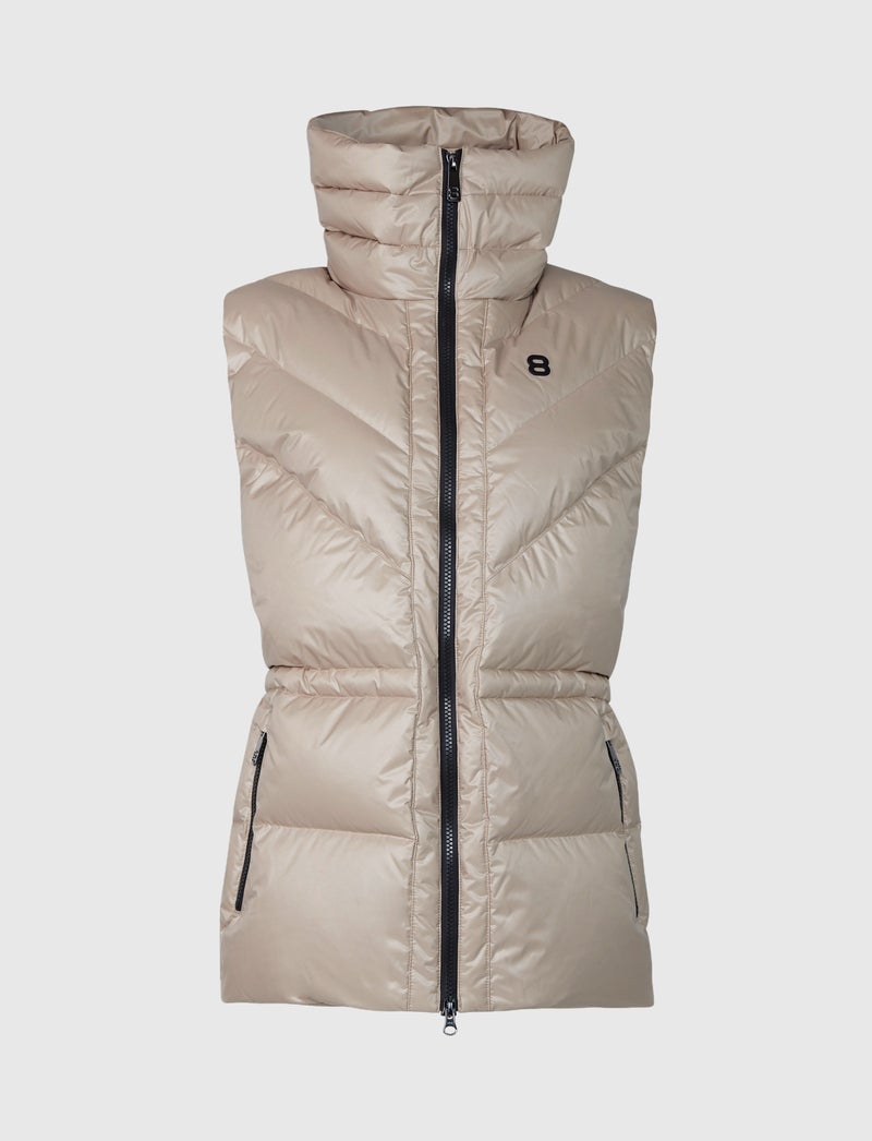 Shacci W Down Vest - Lt Fallen Rock