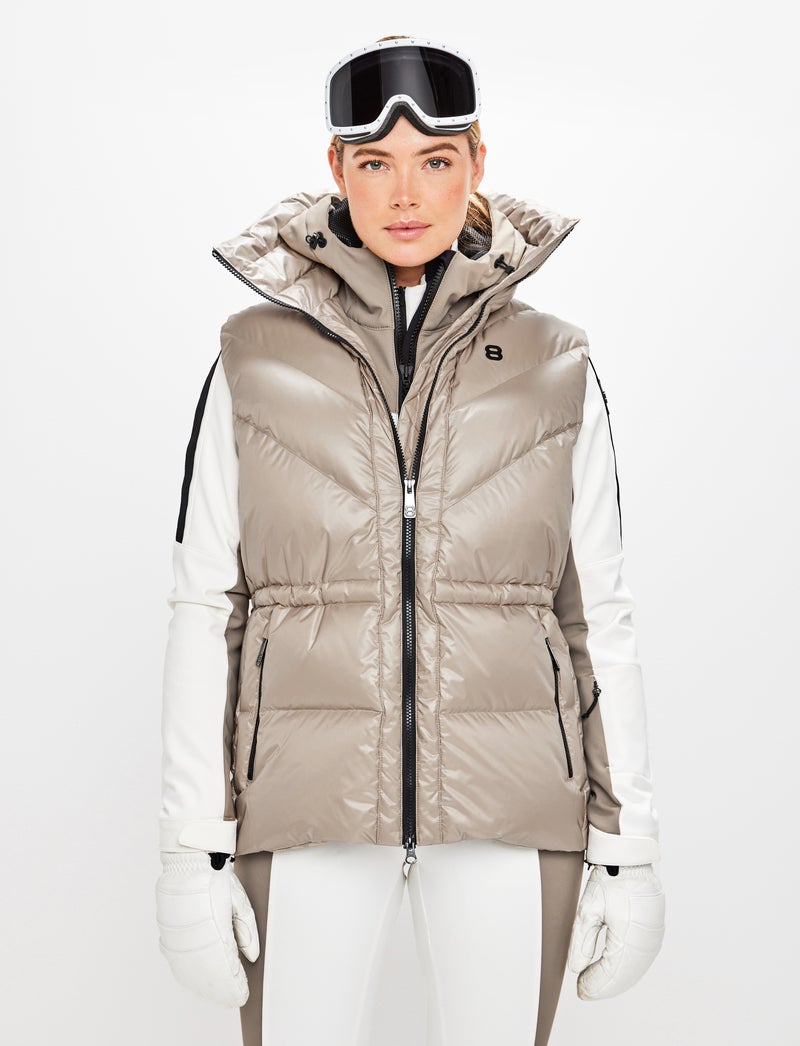 Shacci W Down Vest - Lt Fallen Rock