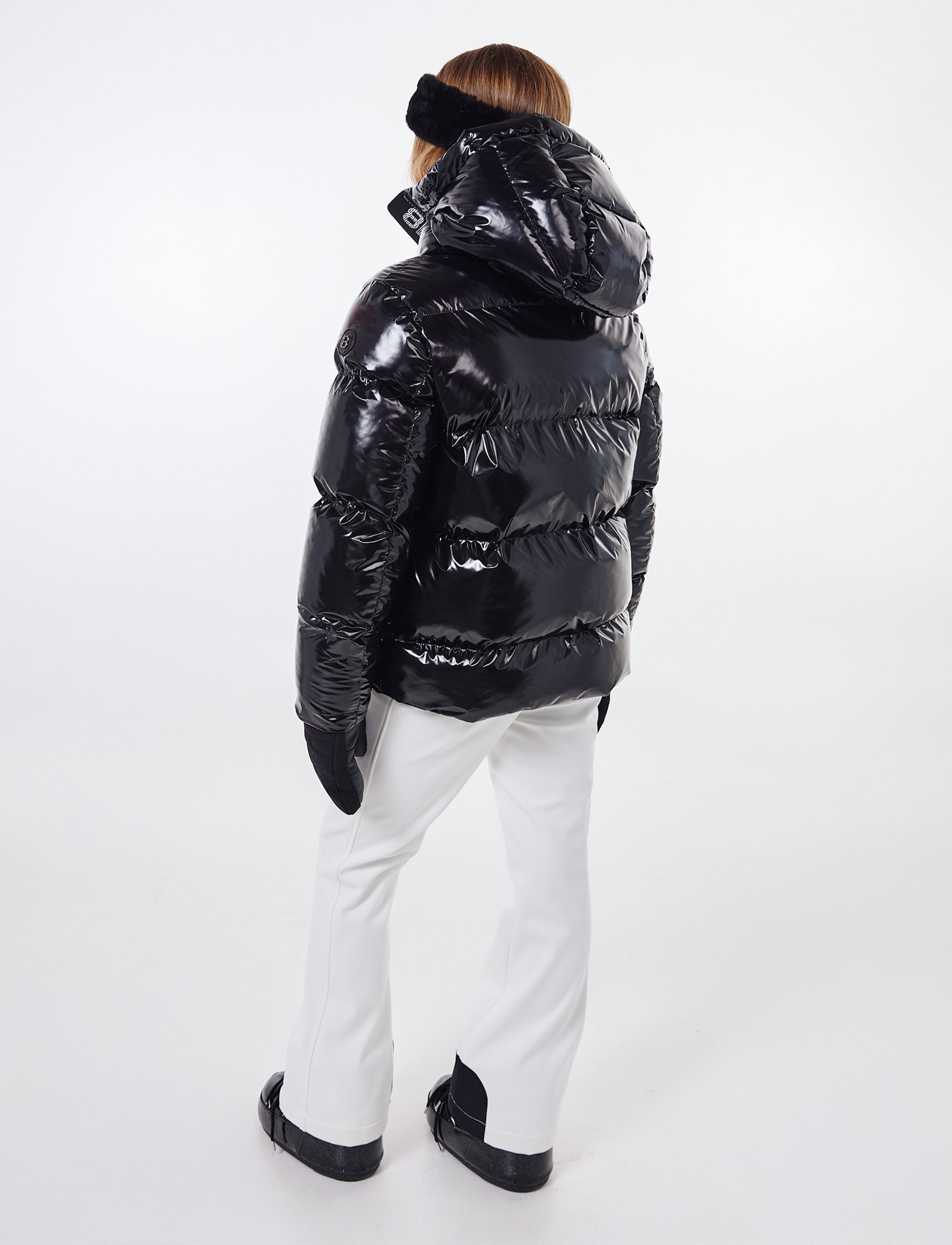 Saga Jr Ski Jacket - Black Glossy