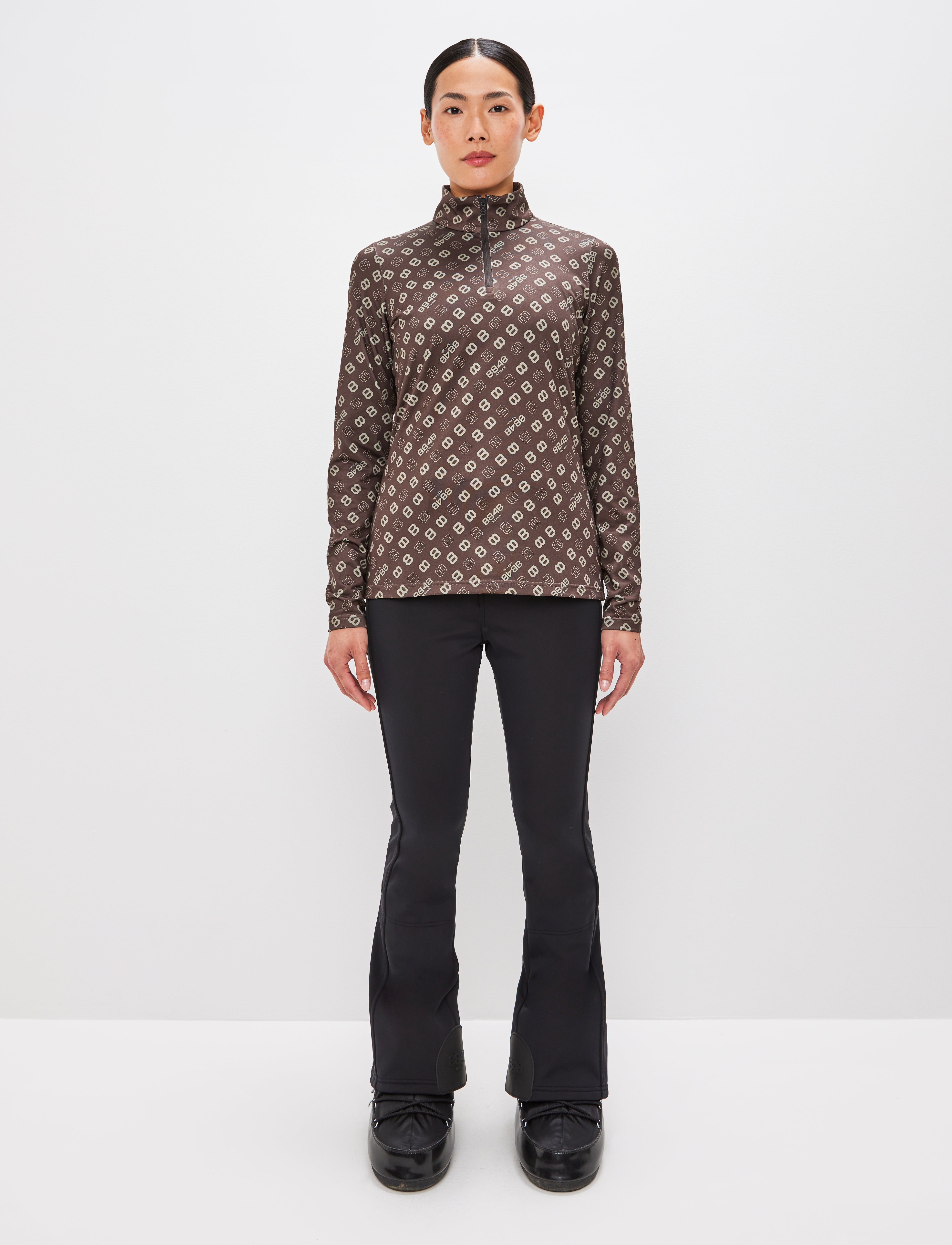 Monogram W 1/2 Zip - Coffea