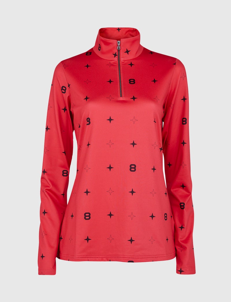 8848 Star  Sweat - Poinsetta Red