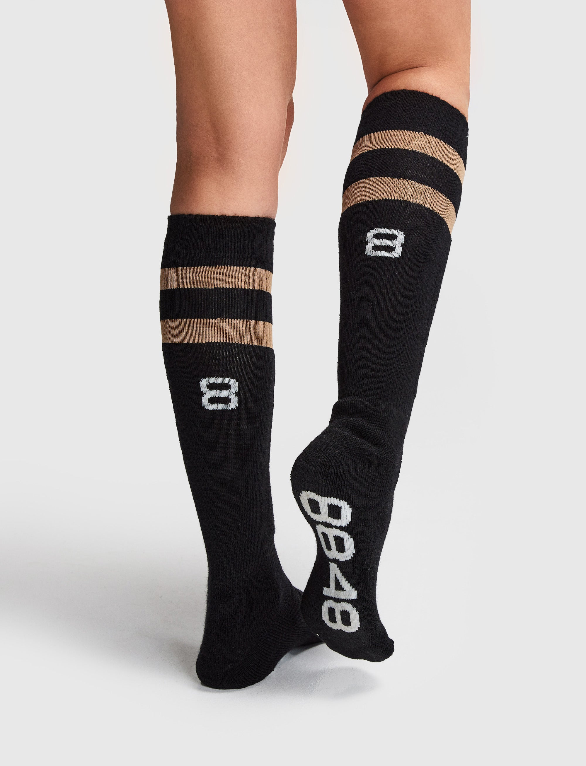 Stripe Ski Sock - Black