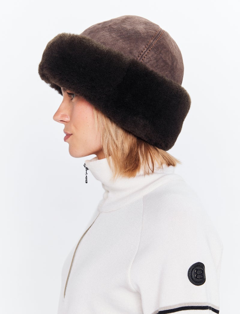 Lola Sherling Hat - Brown