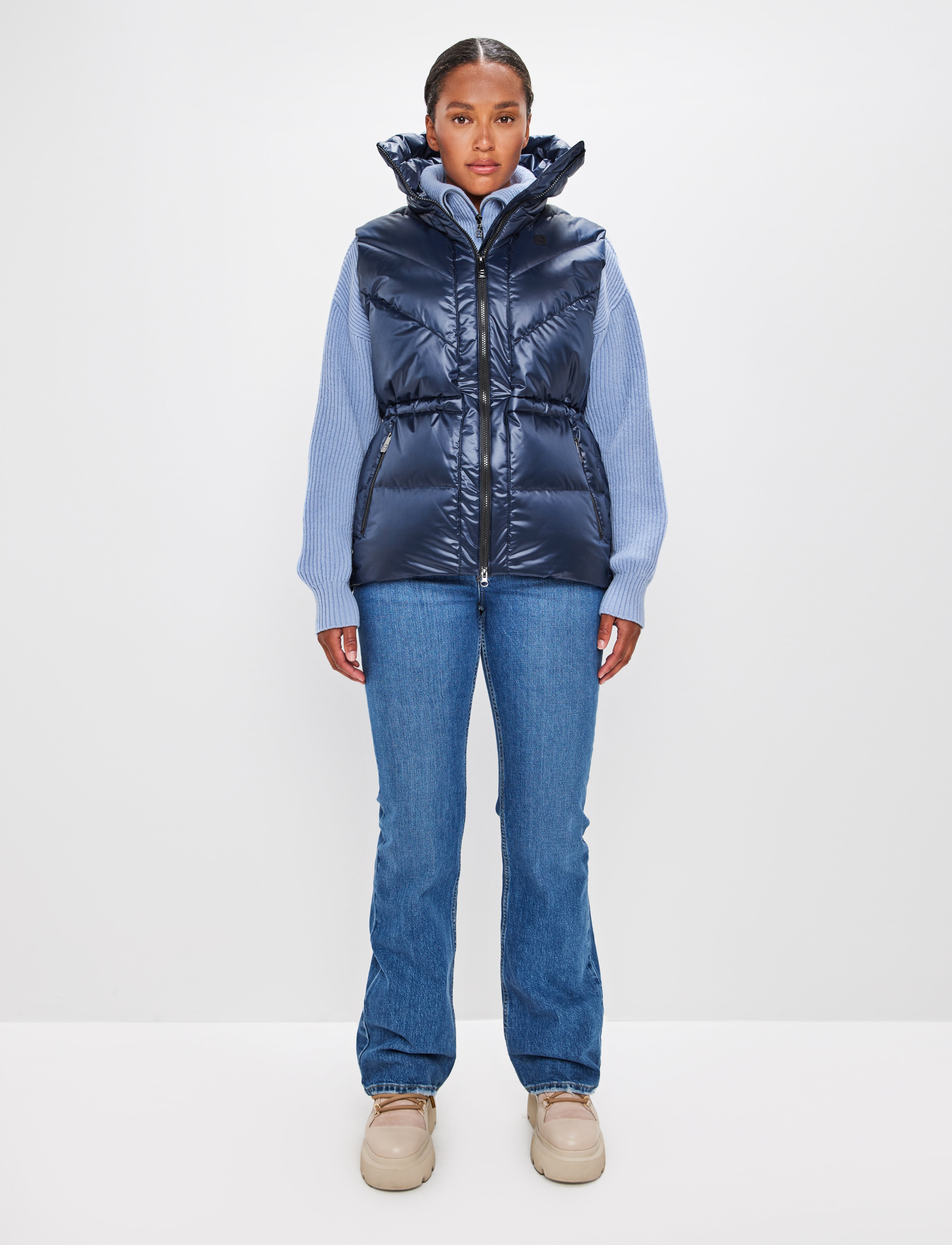 Shacci W Down Vest - Navy