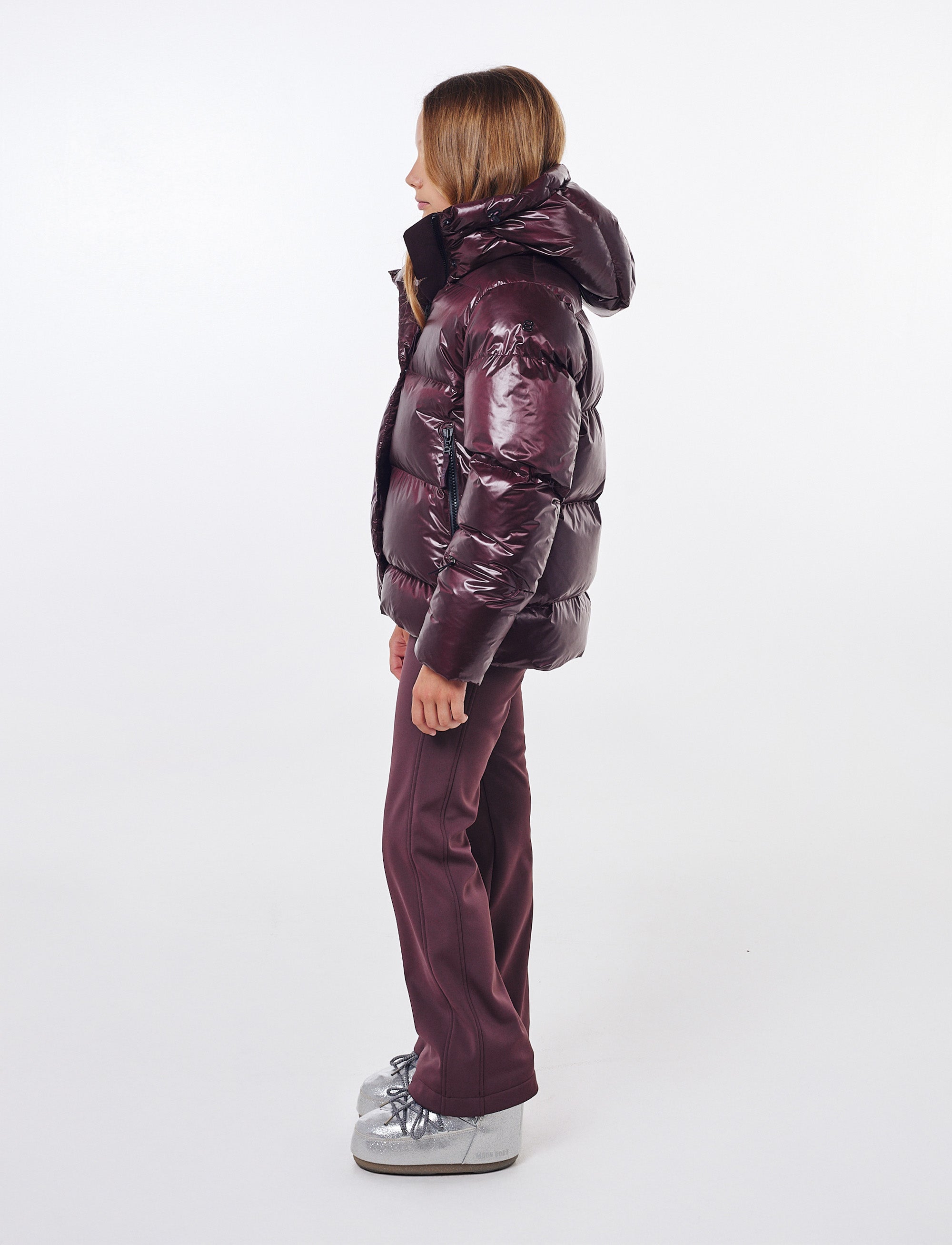 Saga Jr Ski Jacket - Dk Burgundy