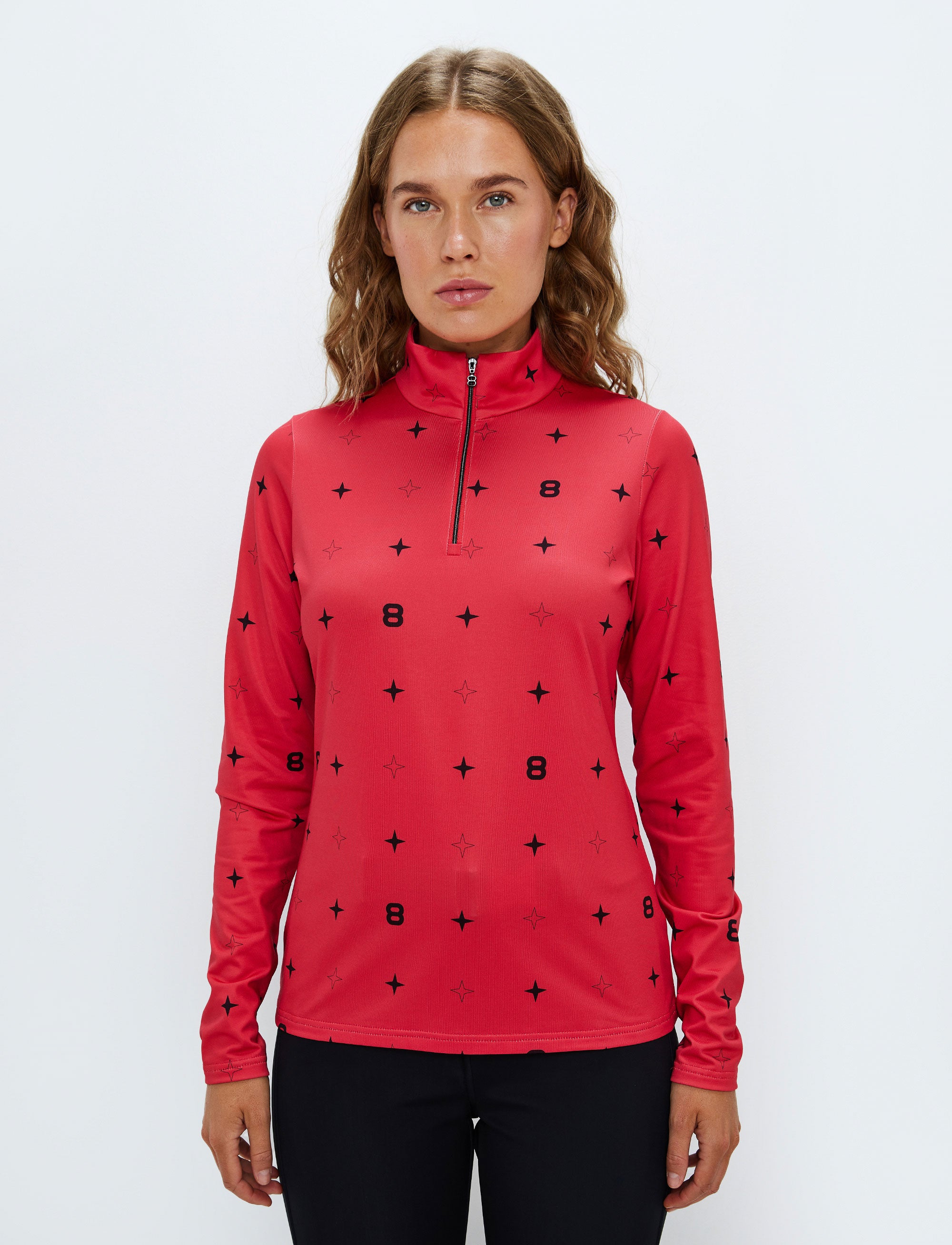8848 Star  Sweat - Poinsetta Red