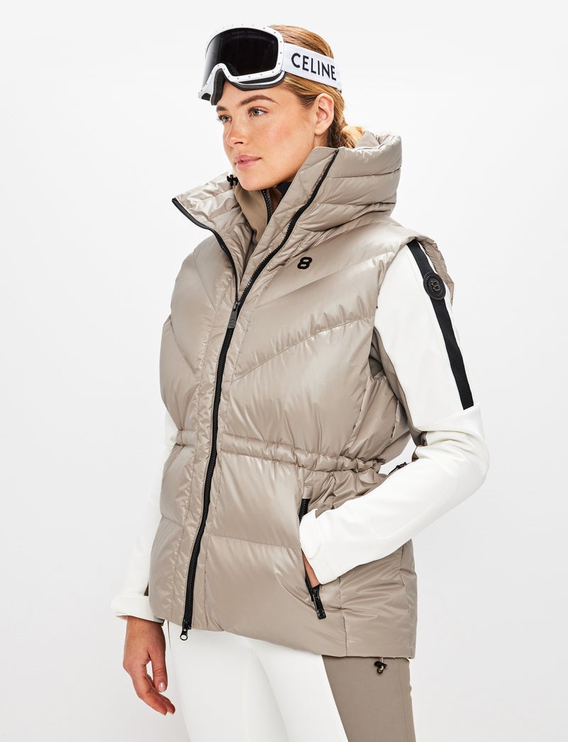 Shacci W Down Vest - Lt Fallen Rock