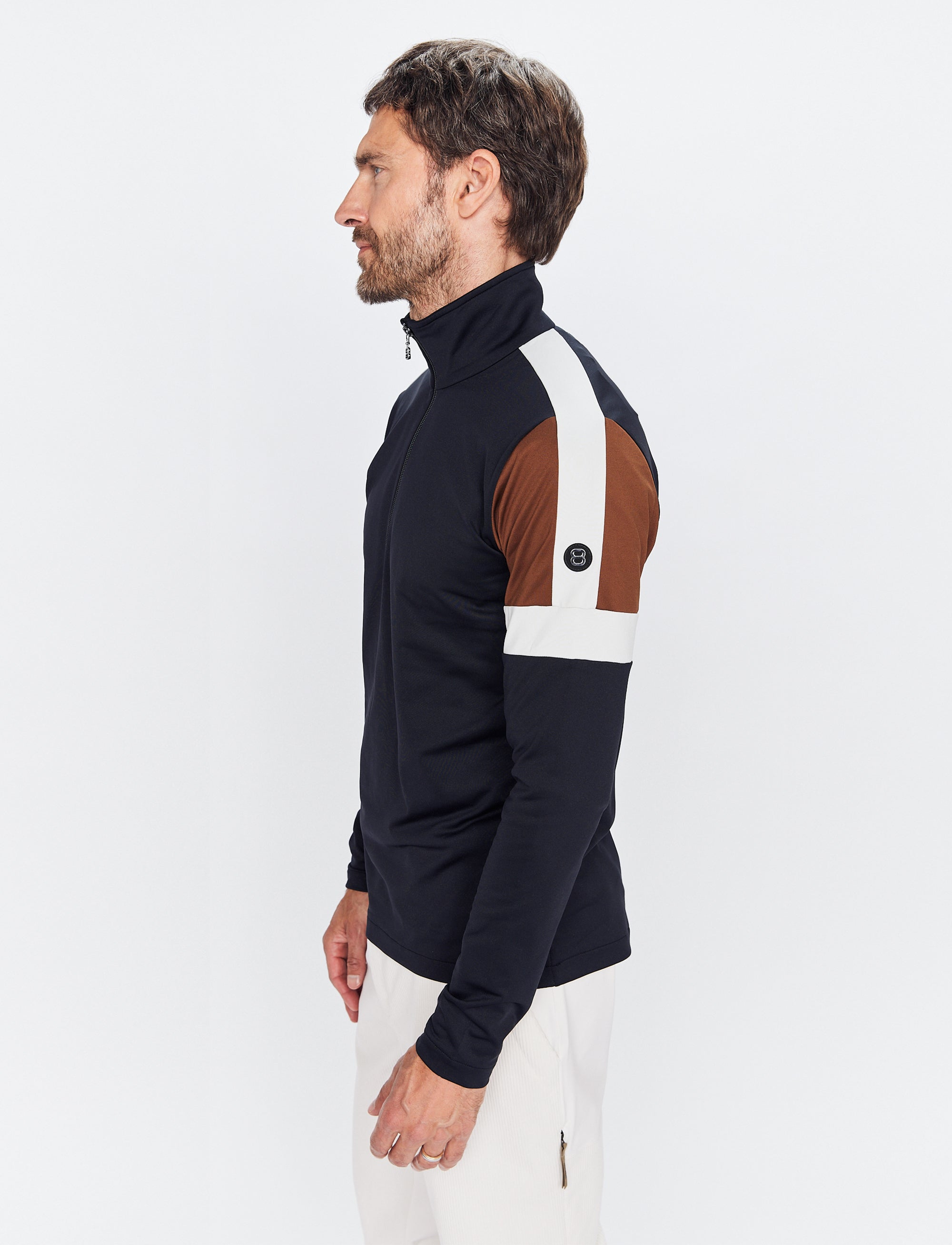 Tord M 1/2 zip - Black