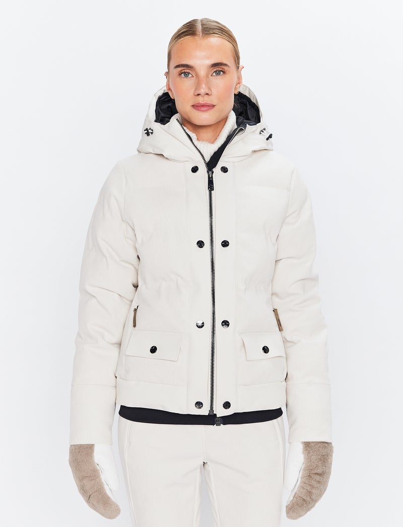 Harlow Cord Jacket - Winter White