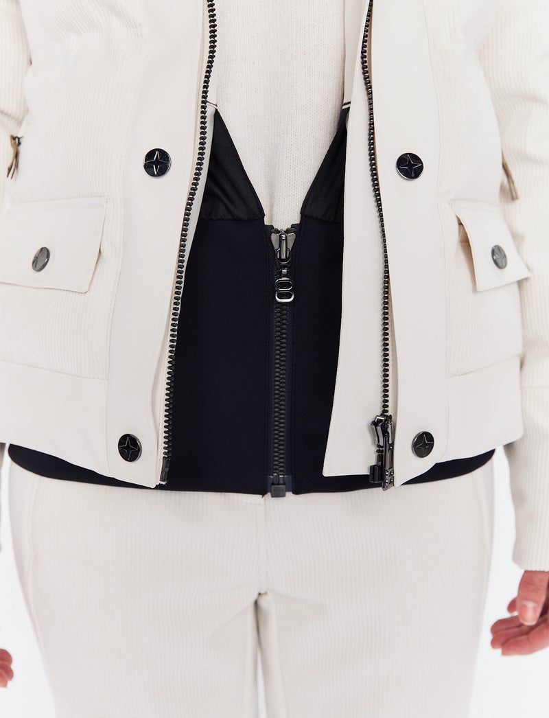 Harlow Cord Jacket - Winter White