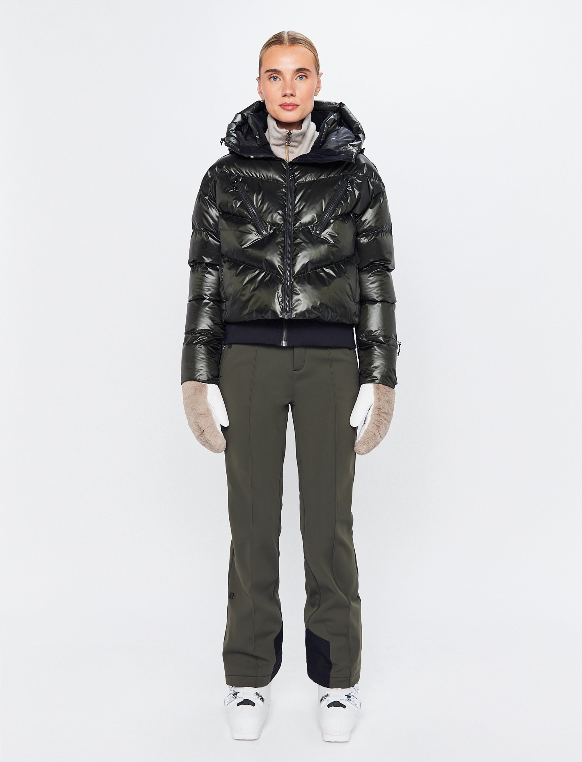 Noelle W Ski Puffer - Italian Green