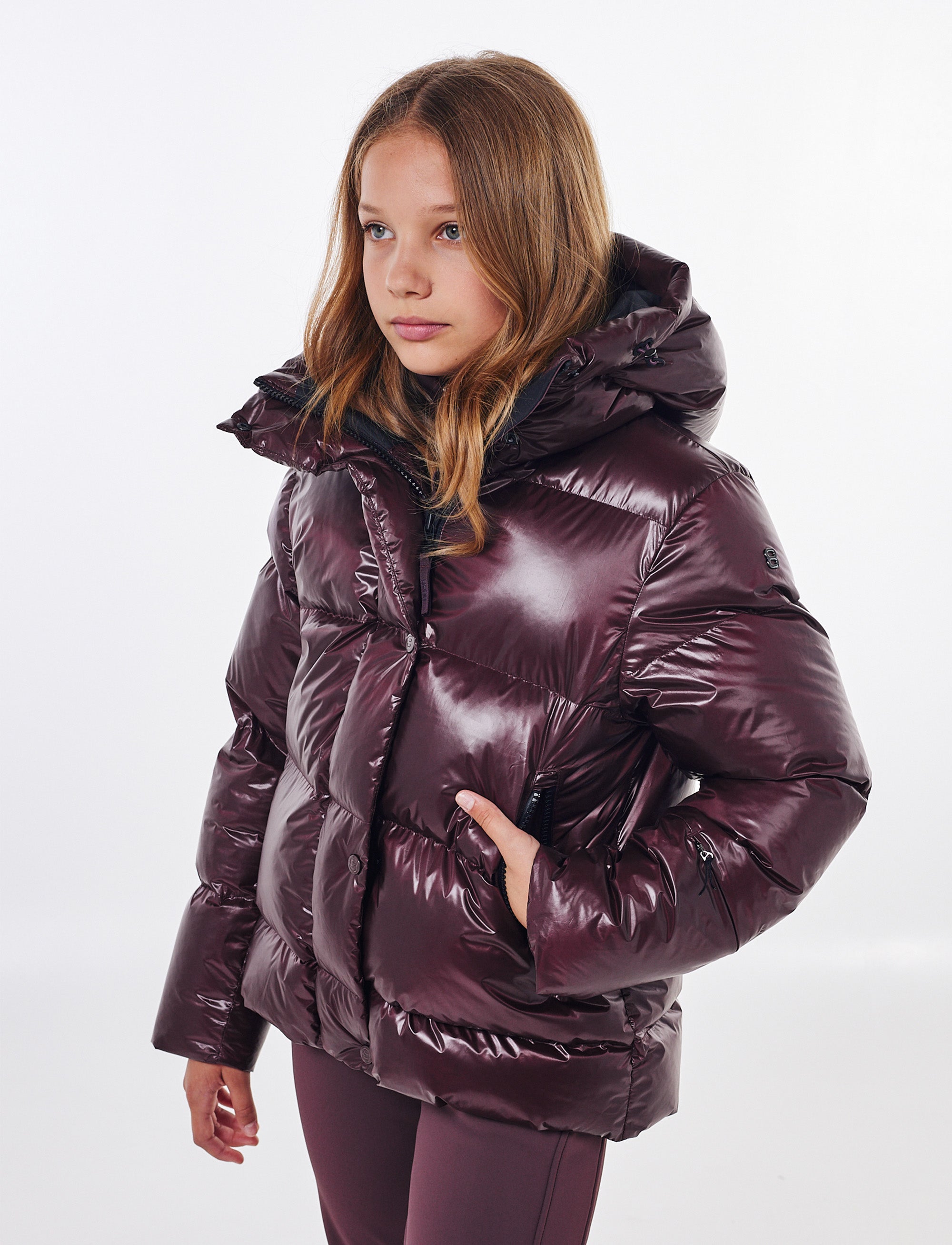 Saga Jr Ski Jacket - Dk Burgundy