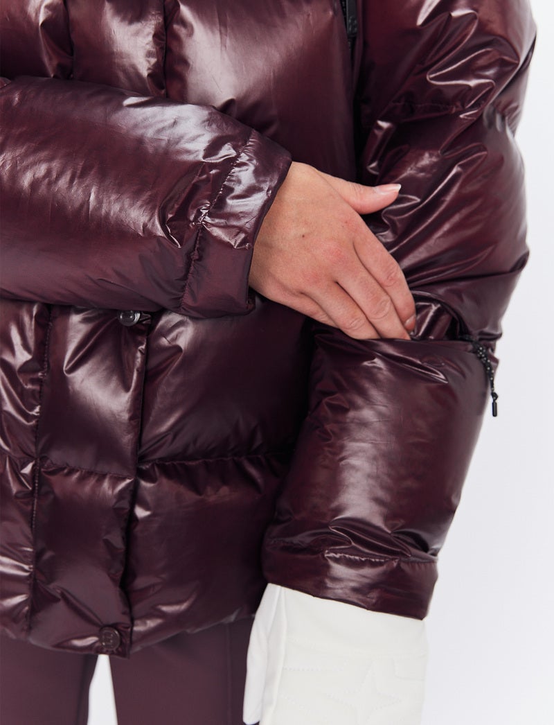 Sarah W Ski Down Jacket - Dk Burgundy