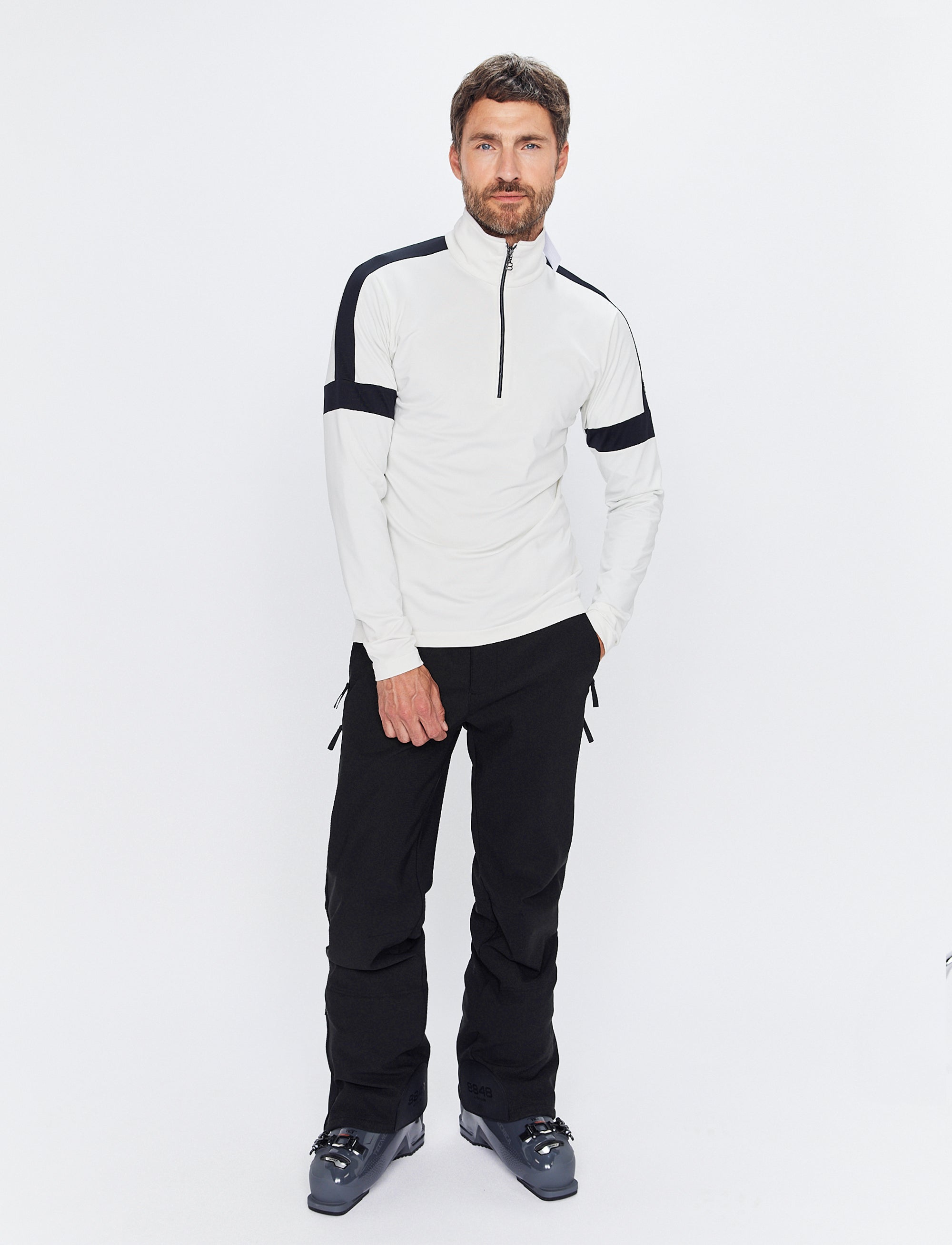 Dino 1/2 Zip Sweat - Blanc